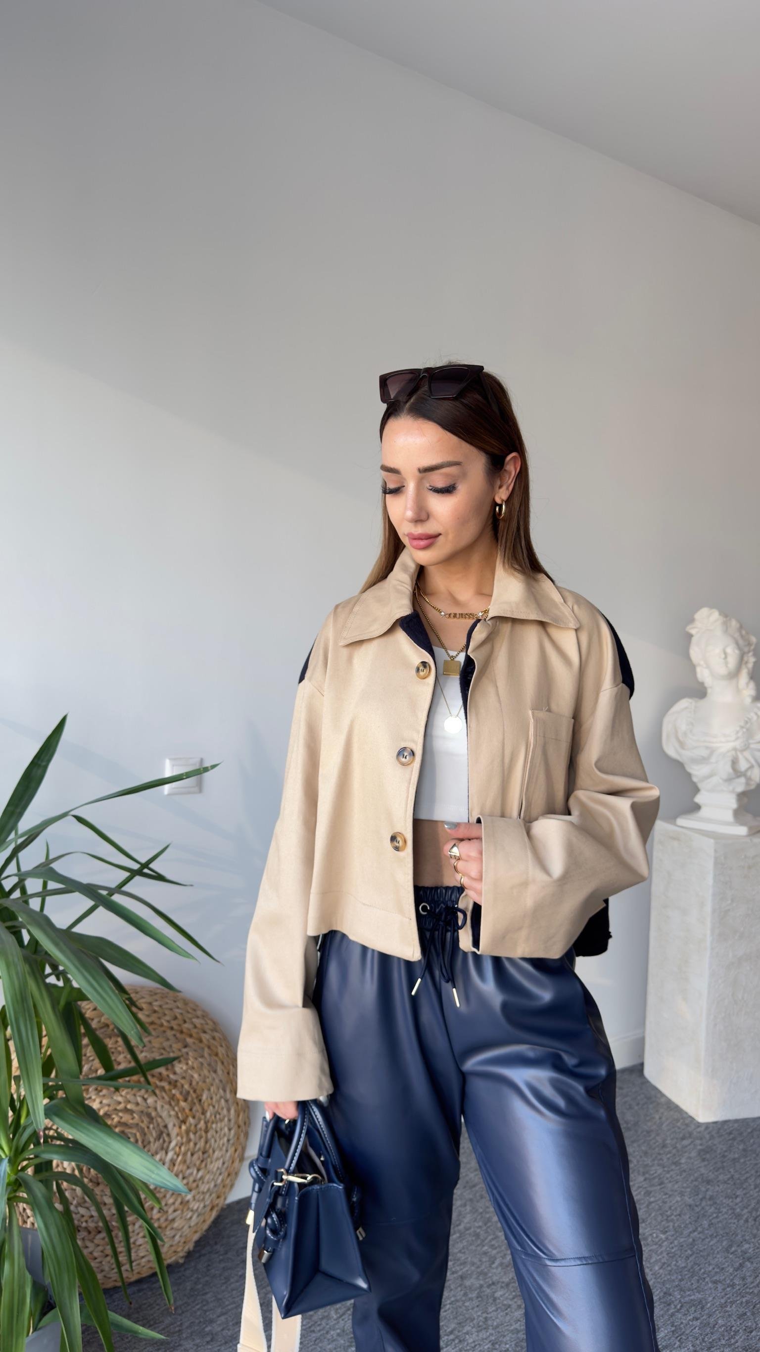 Ony Zra Model Sırt Kaşe Kumaş Ceket