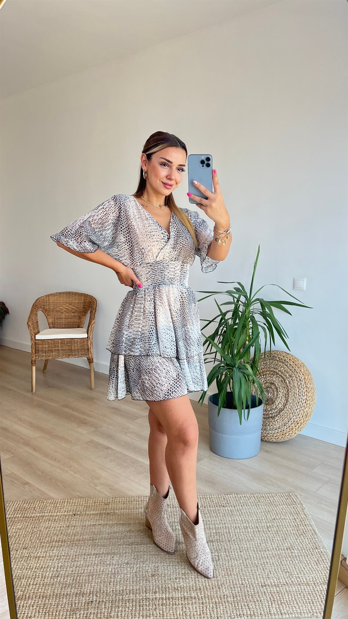 Zara Model Beli Büzgülü Tasarım Elbise