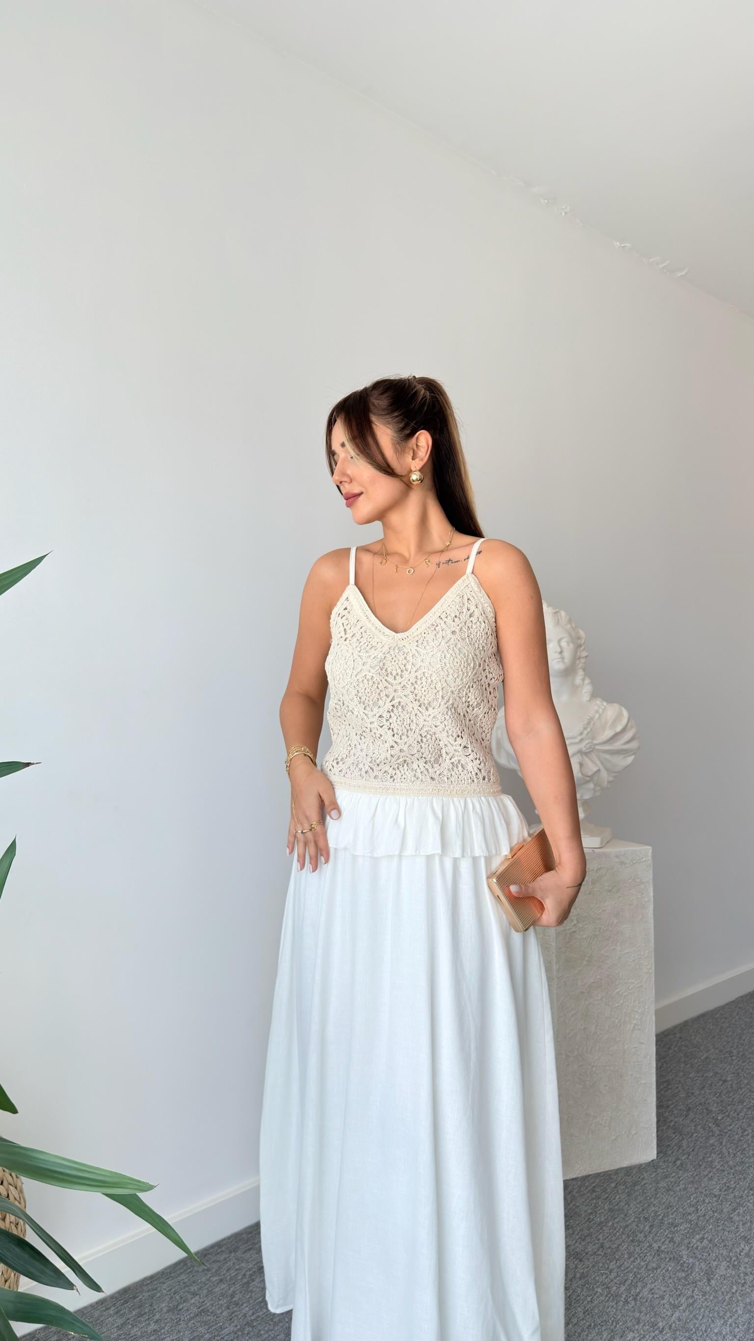 Dantel Garnili Marka Model Keten Elbise 