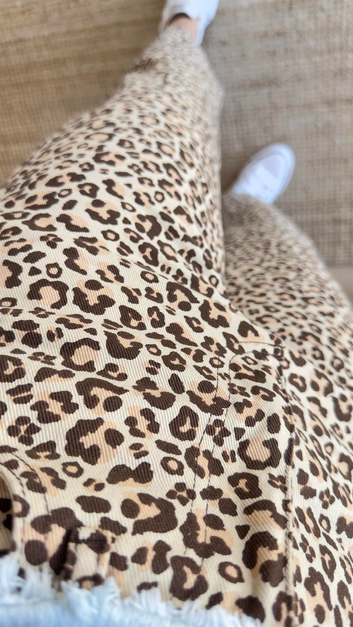 Marka Model Gabardin Leopar Pantolon