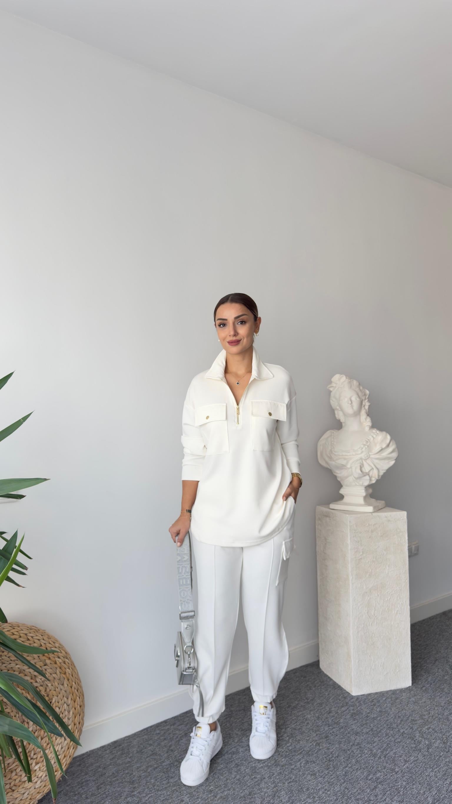 Viba Ntwrk Model Modal Beyaz Eşofman Takımı