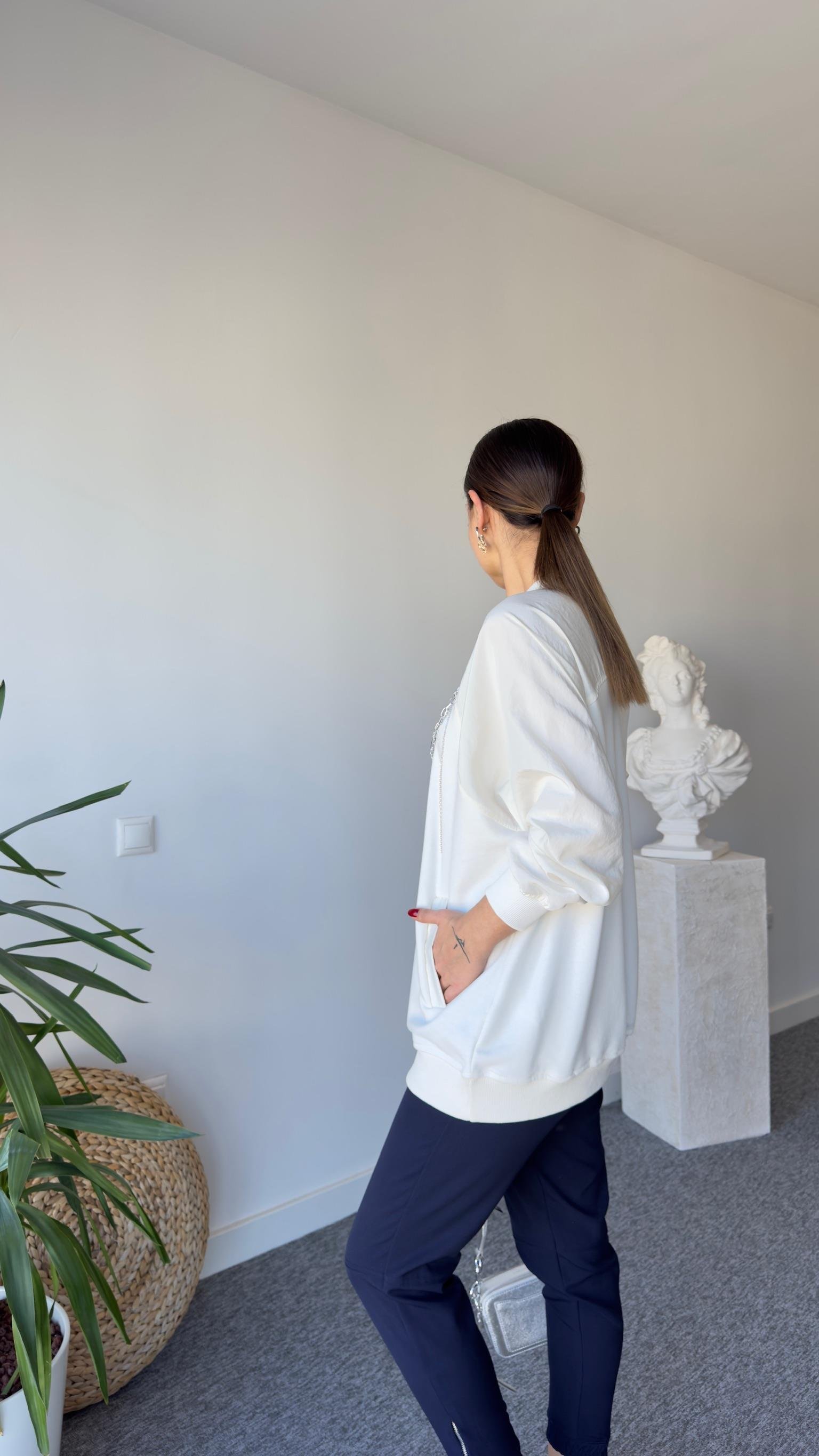 Orj Model Aksesuarlı Paraşüt Garni Sweat