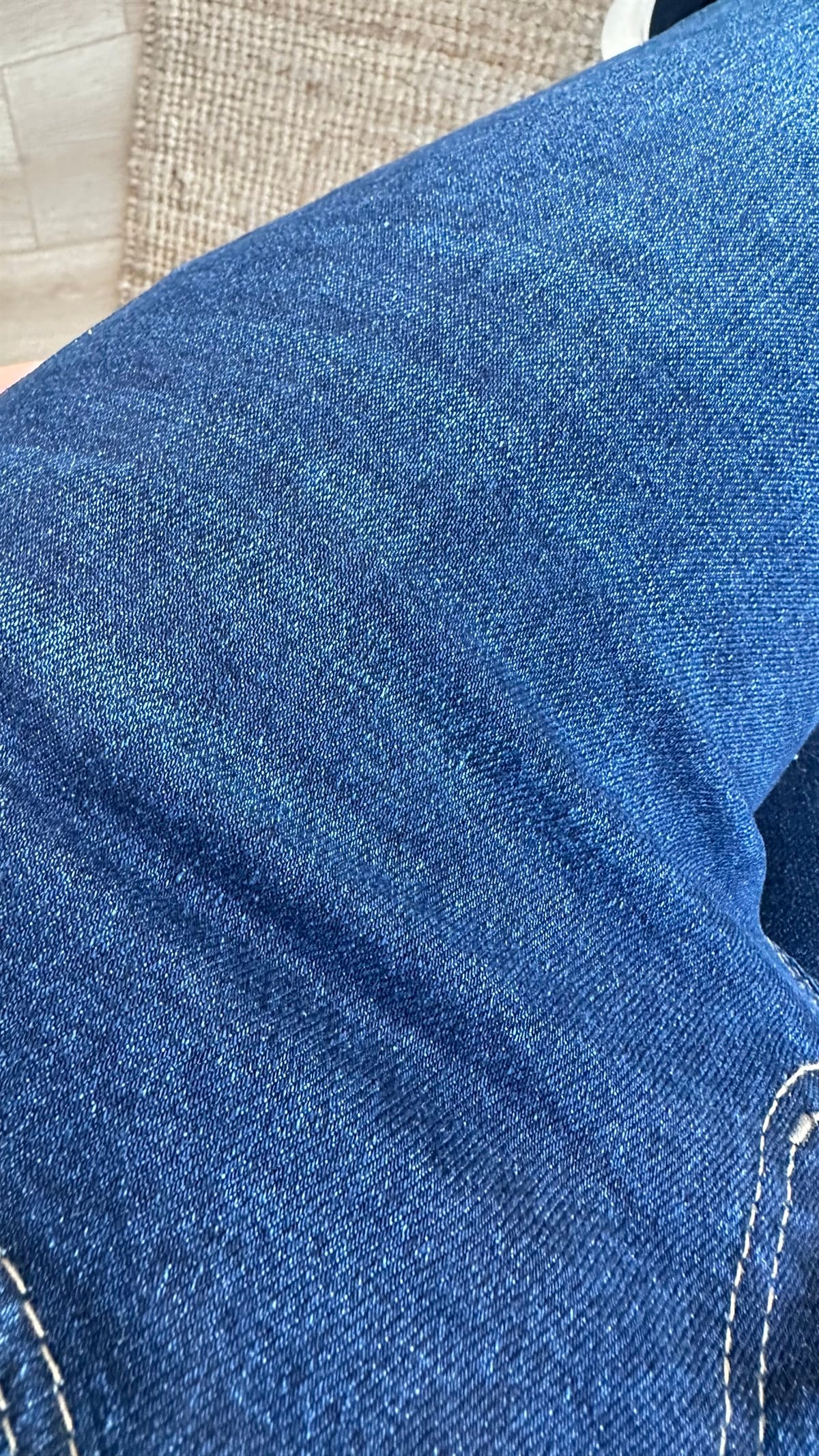 Paçası Kesik Lacivert Boyfit Jean
