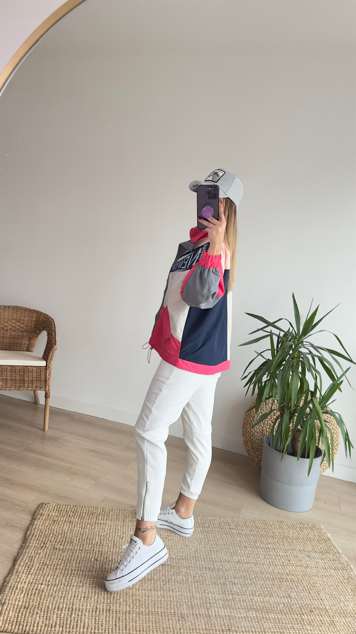Pembe Renk Geçişli Yağmurluk
