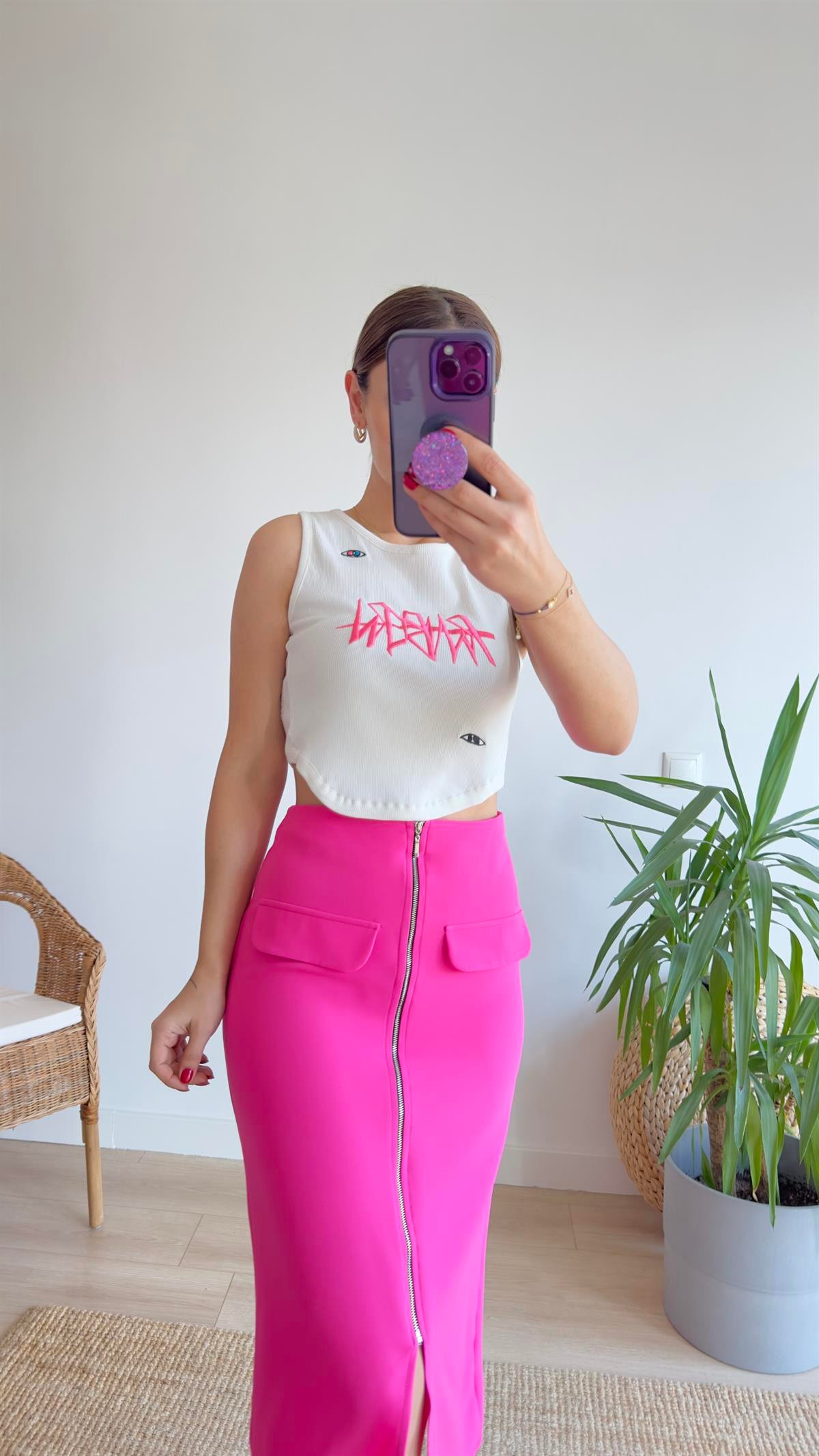 Marka Model Etiket Detaylı Beyaz Atlet