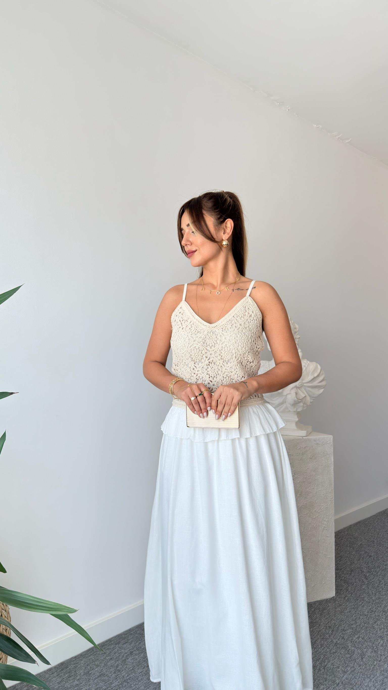 Dantel Garnili Marka Model Keten Elbise 