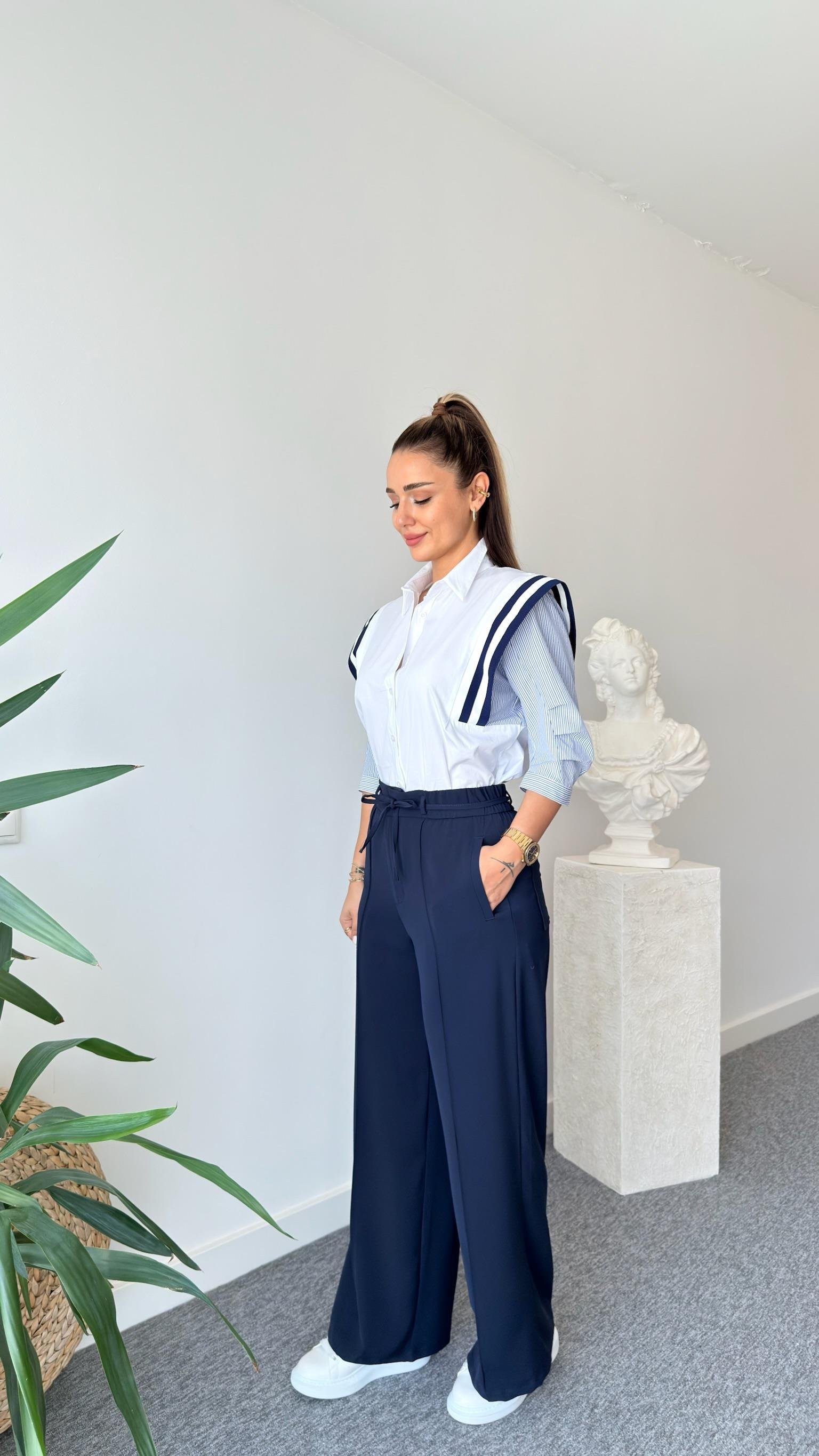 Pref Ribanalı Beyaz Gömlek