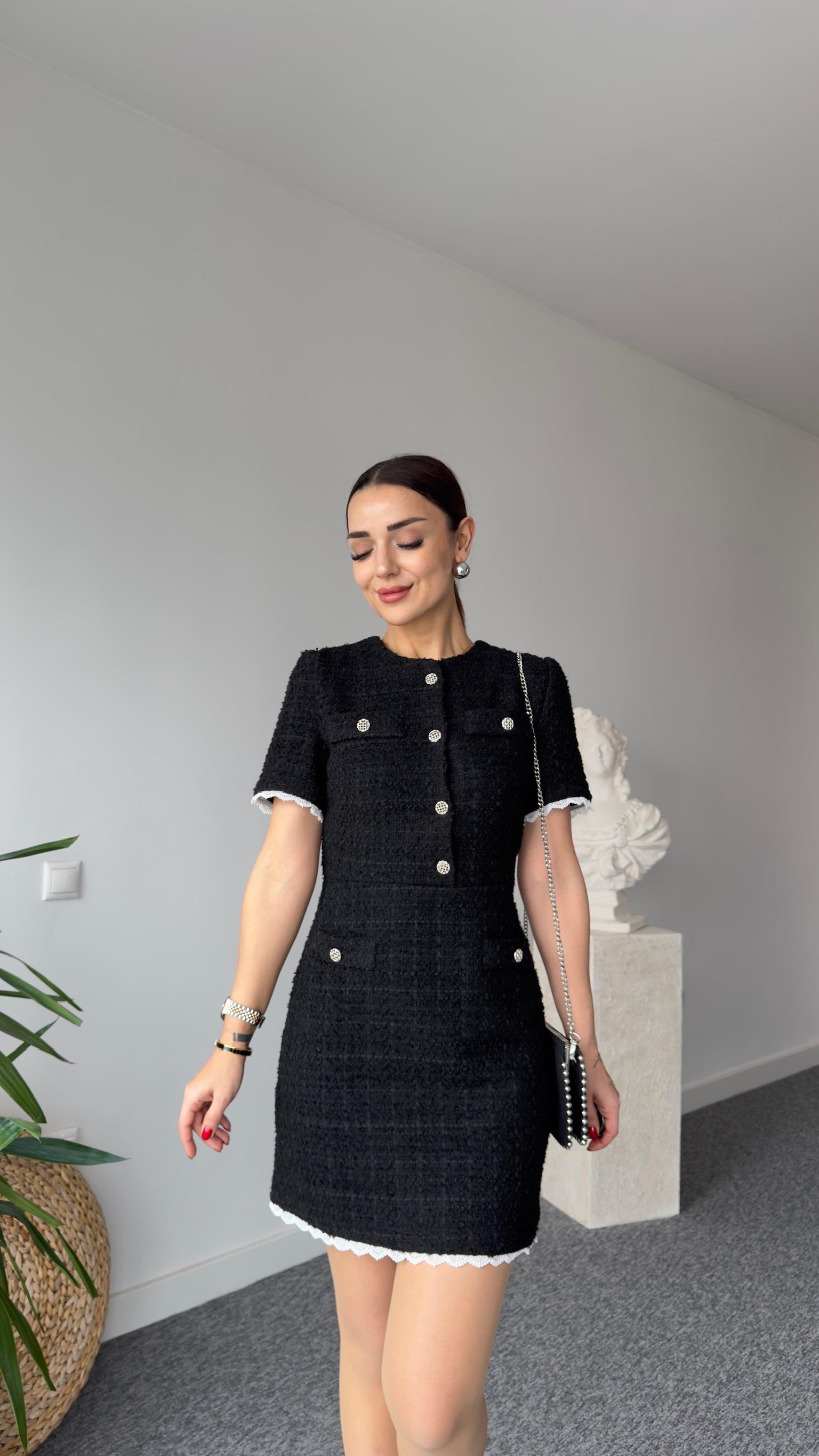 Orj Model Dantel Garnili Tüvit Elbise