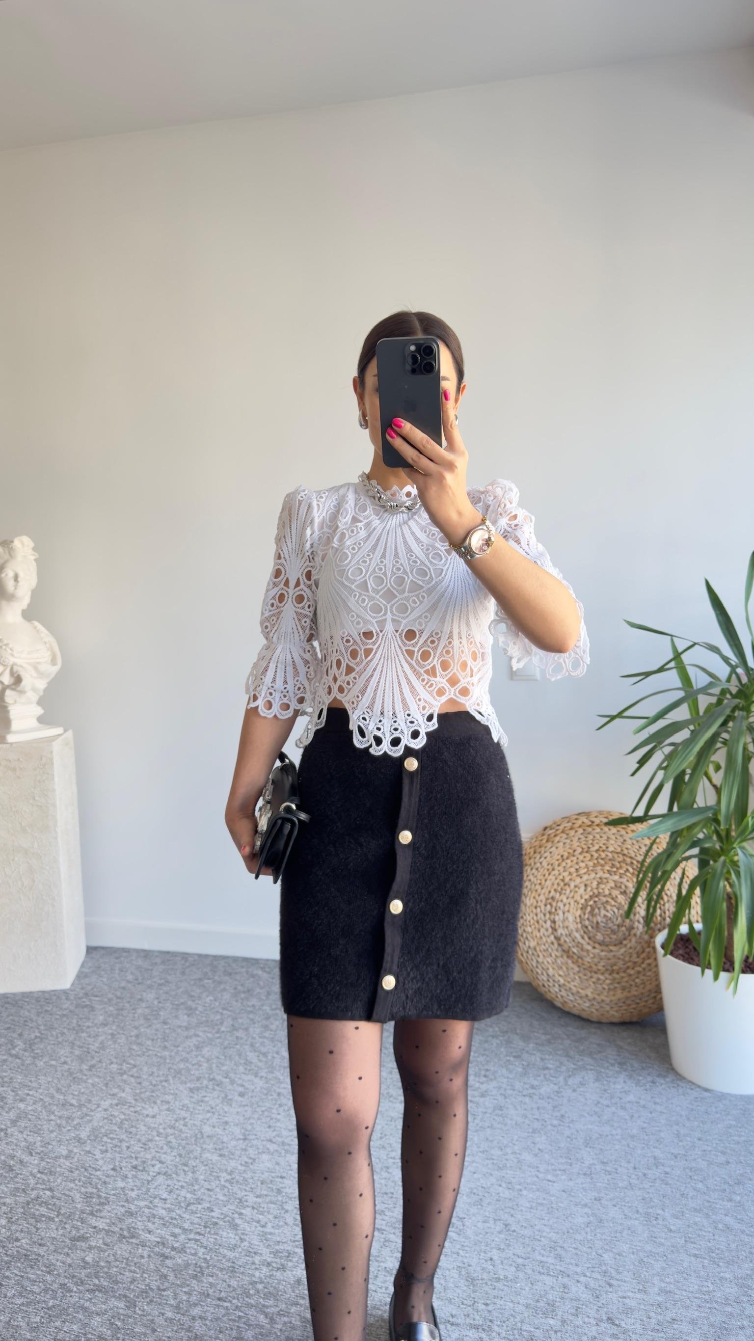 Premıum Gold Düme Sakallı Siyah Etek