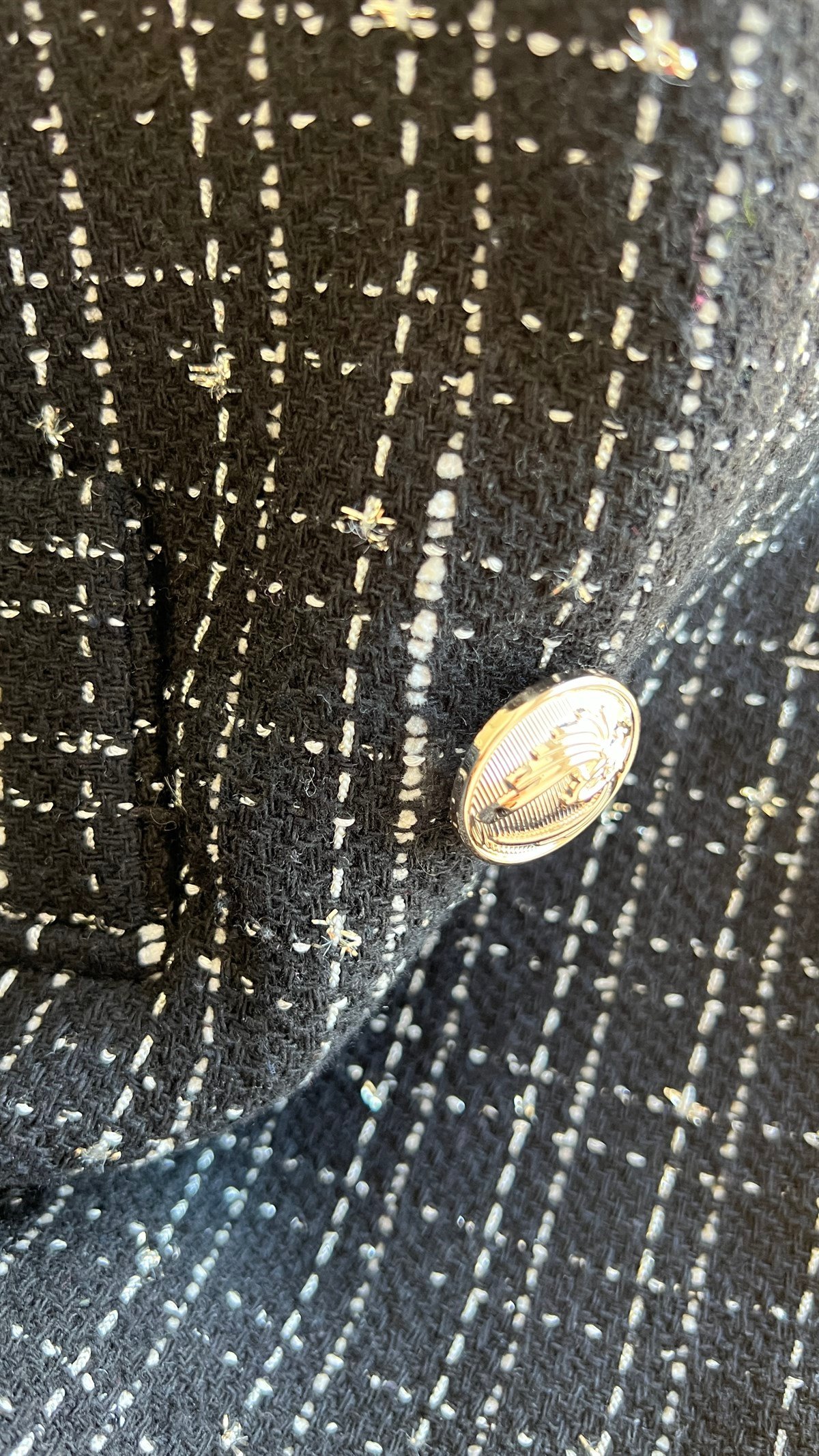 Siyah Beyaz Tüvit Blazer Ceket 