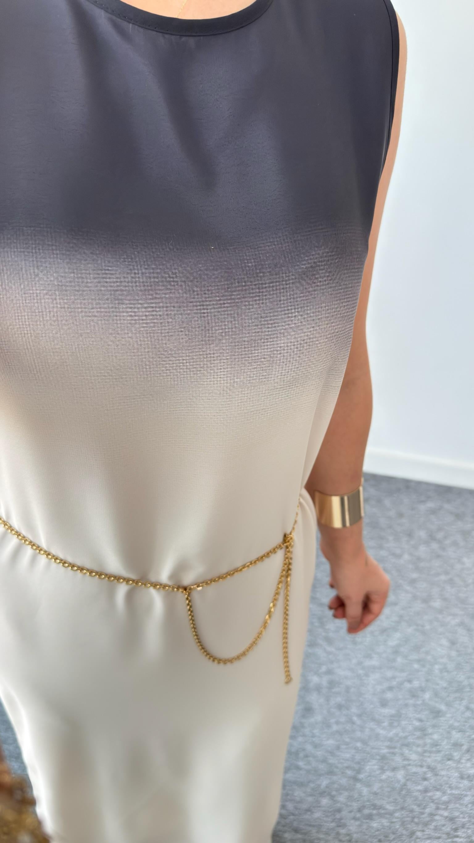 Adio Orj Model Siyah Beyaz Elbise 