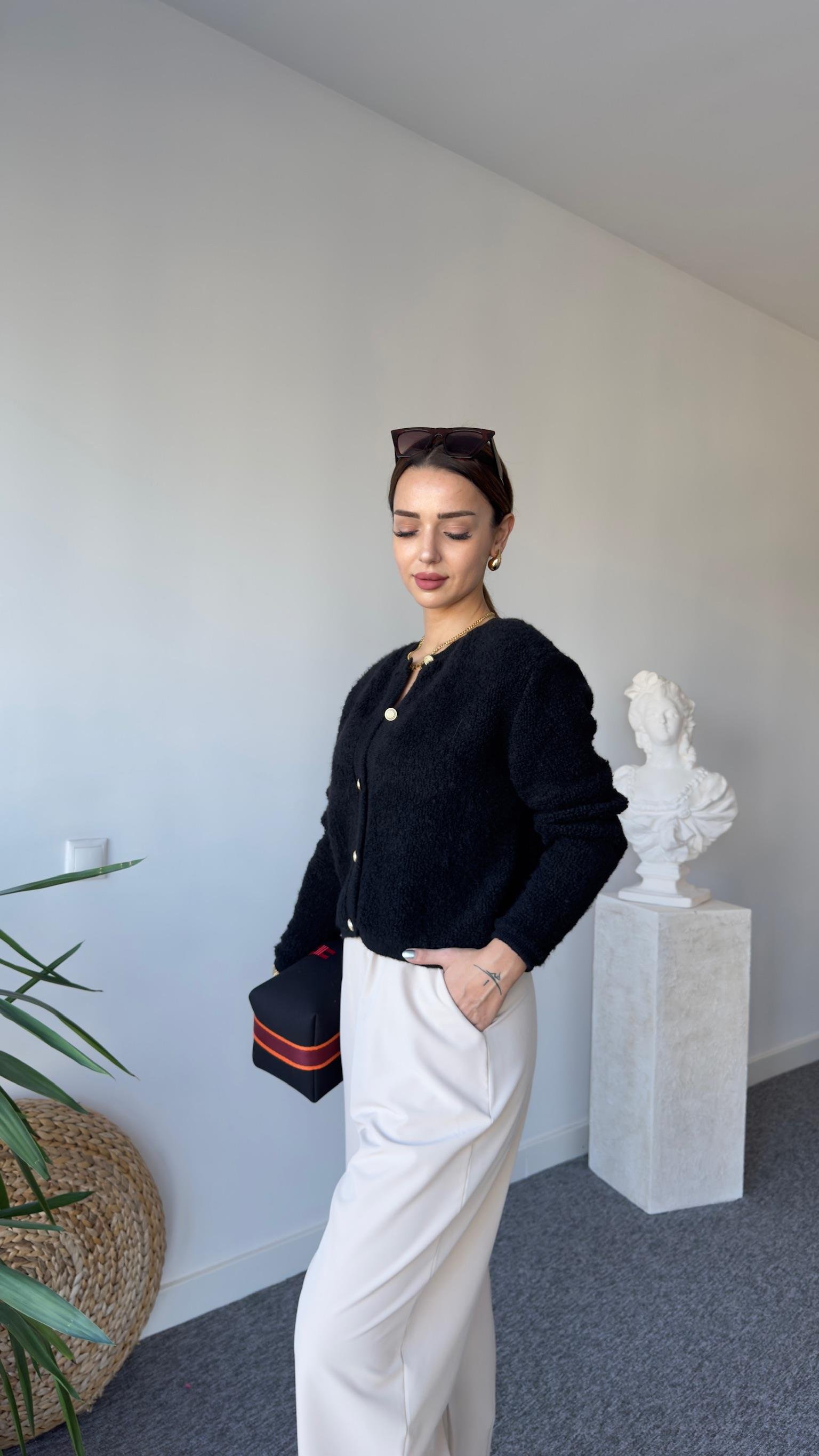 Siyah Teddy Hırka