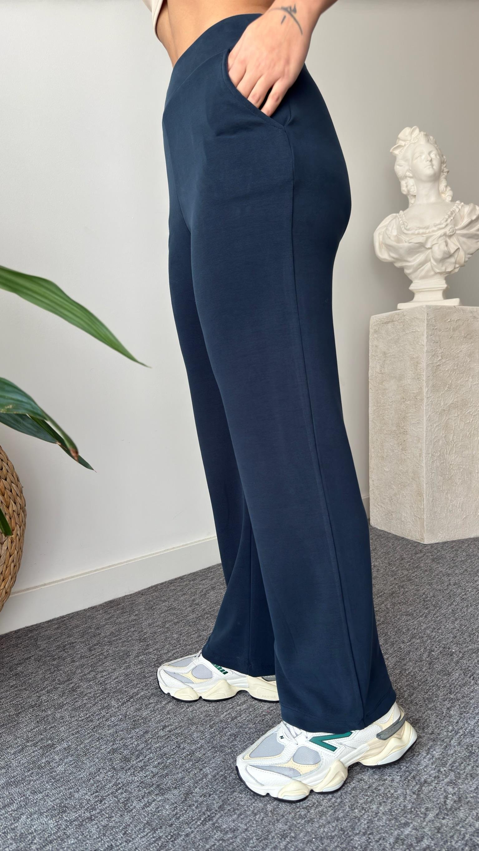 Lacivert Lavri Çıtçıtlı Modal Takım