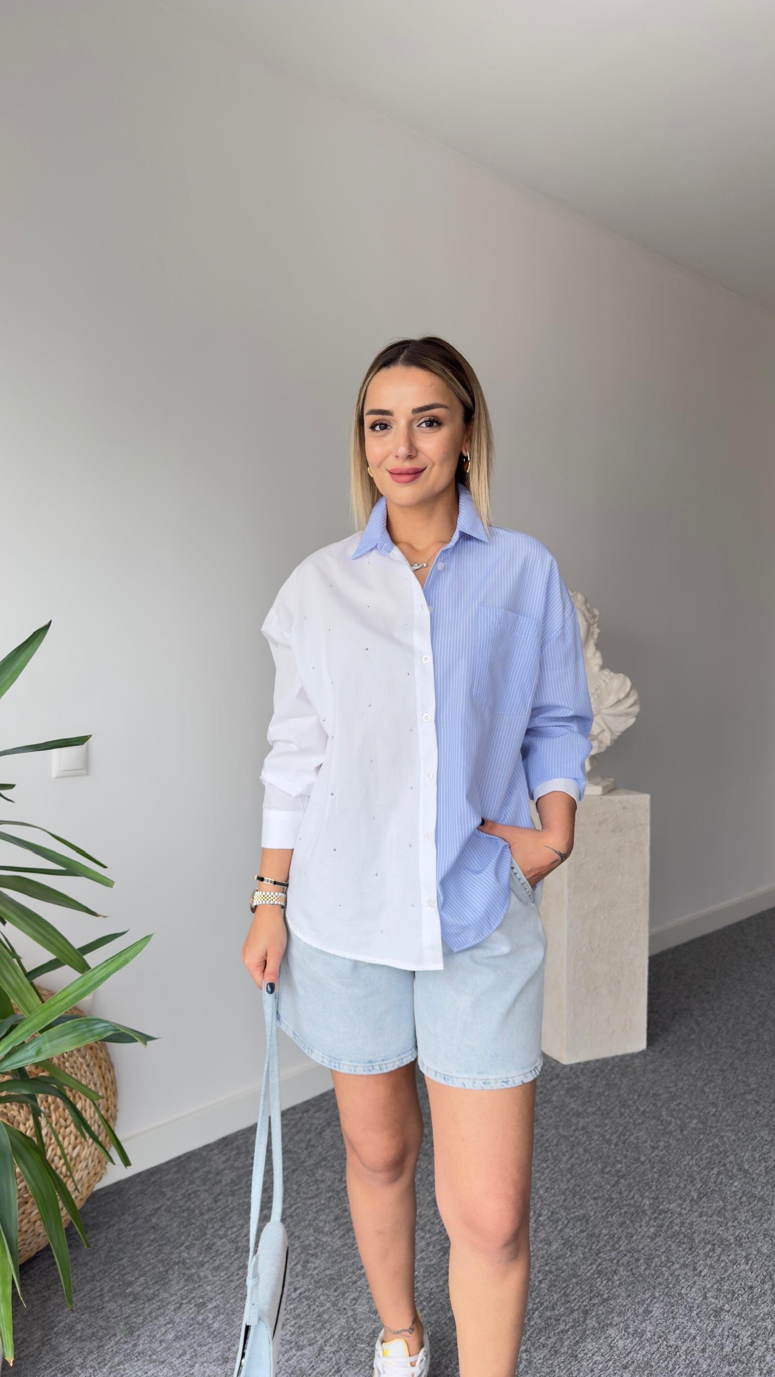 Lavor Marka Model Taş Detaylı Gömlek