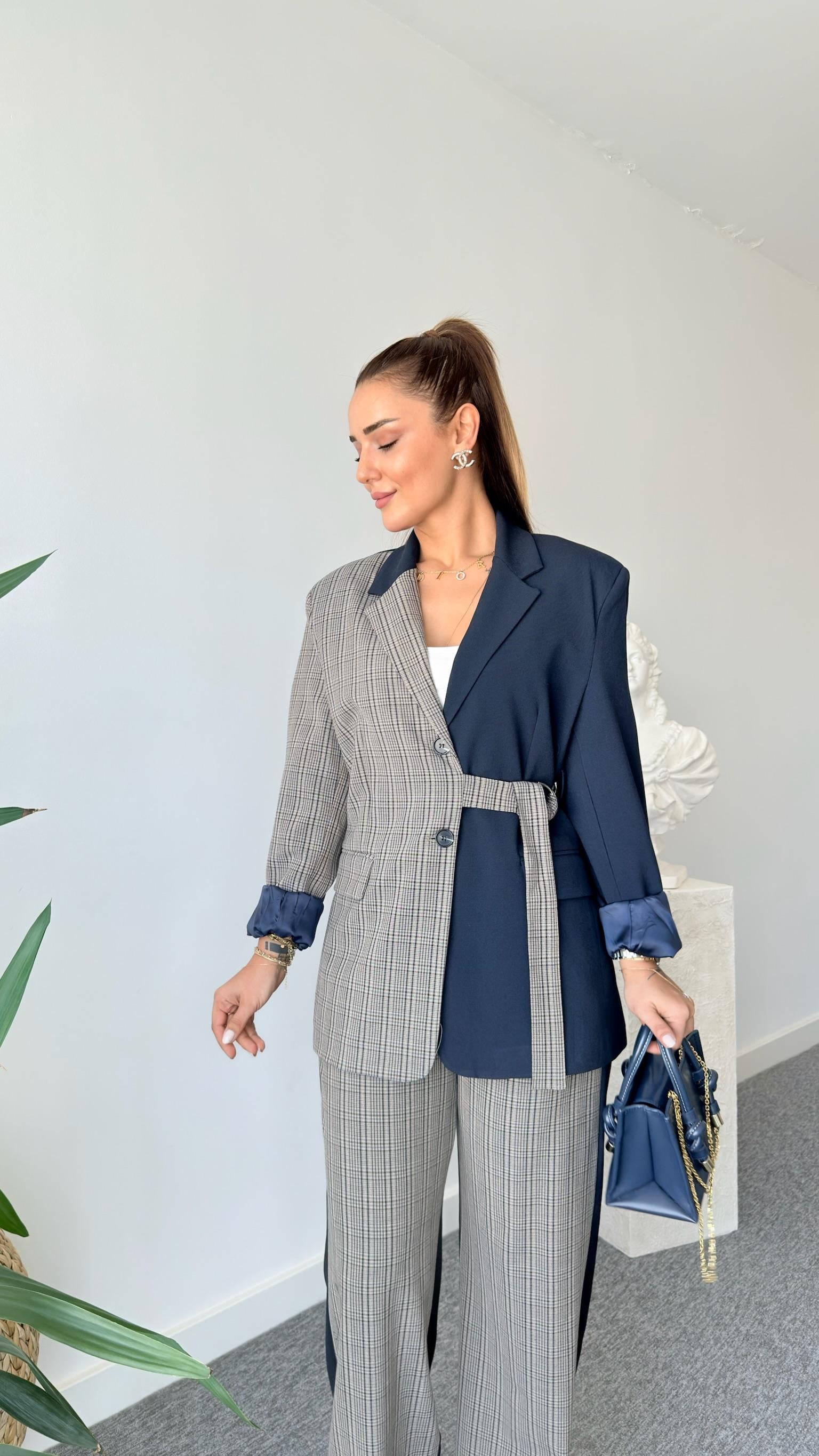 Elley Ekose Garnili Blazer Ceket