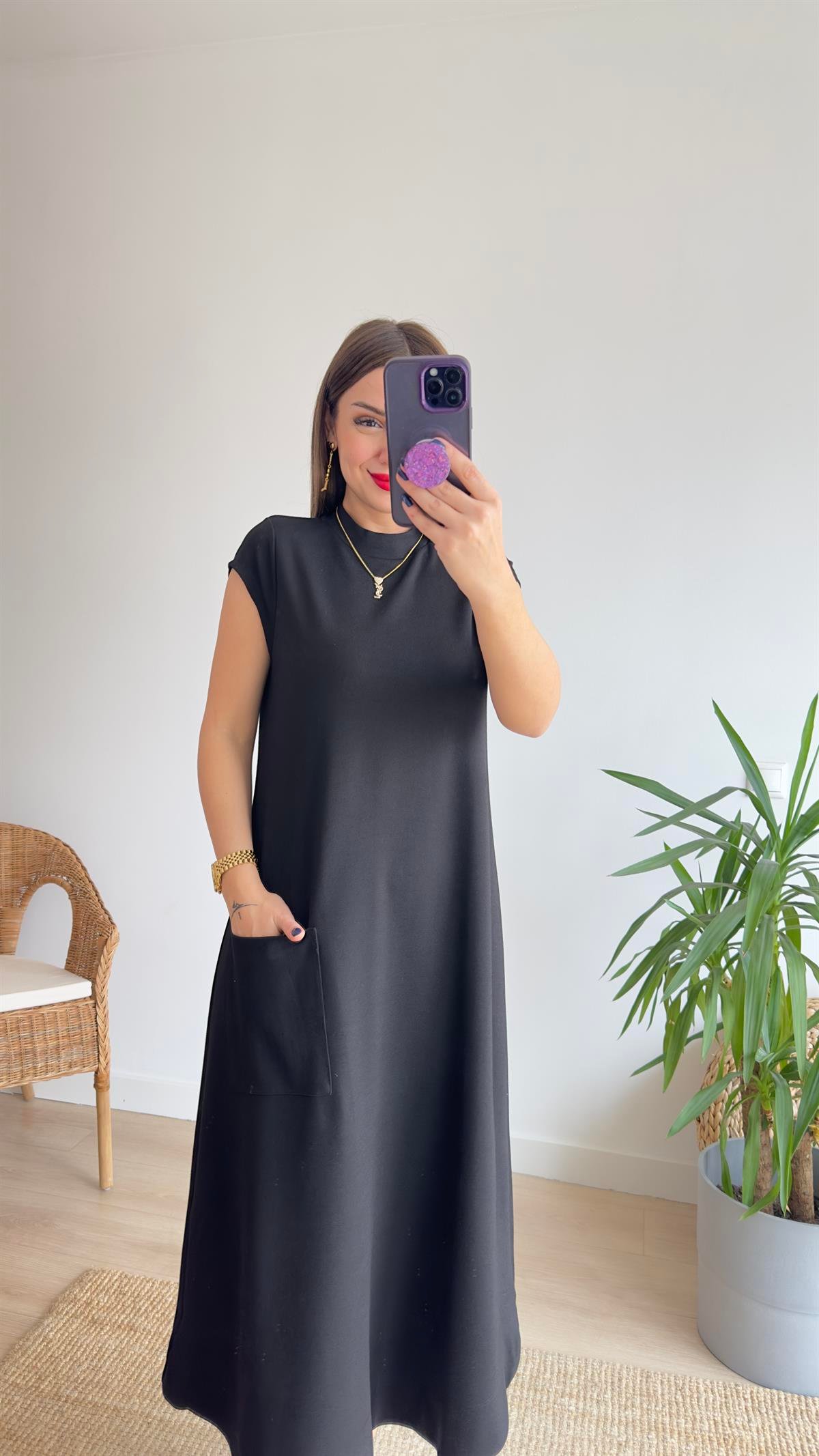 Orj Marka Lüx Kalite Basic Elbise 