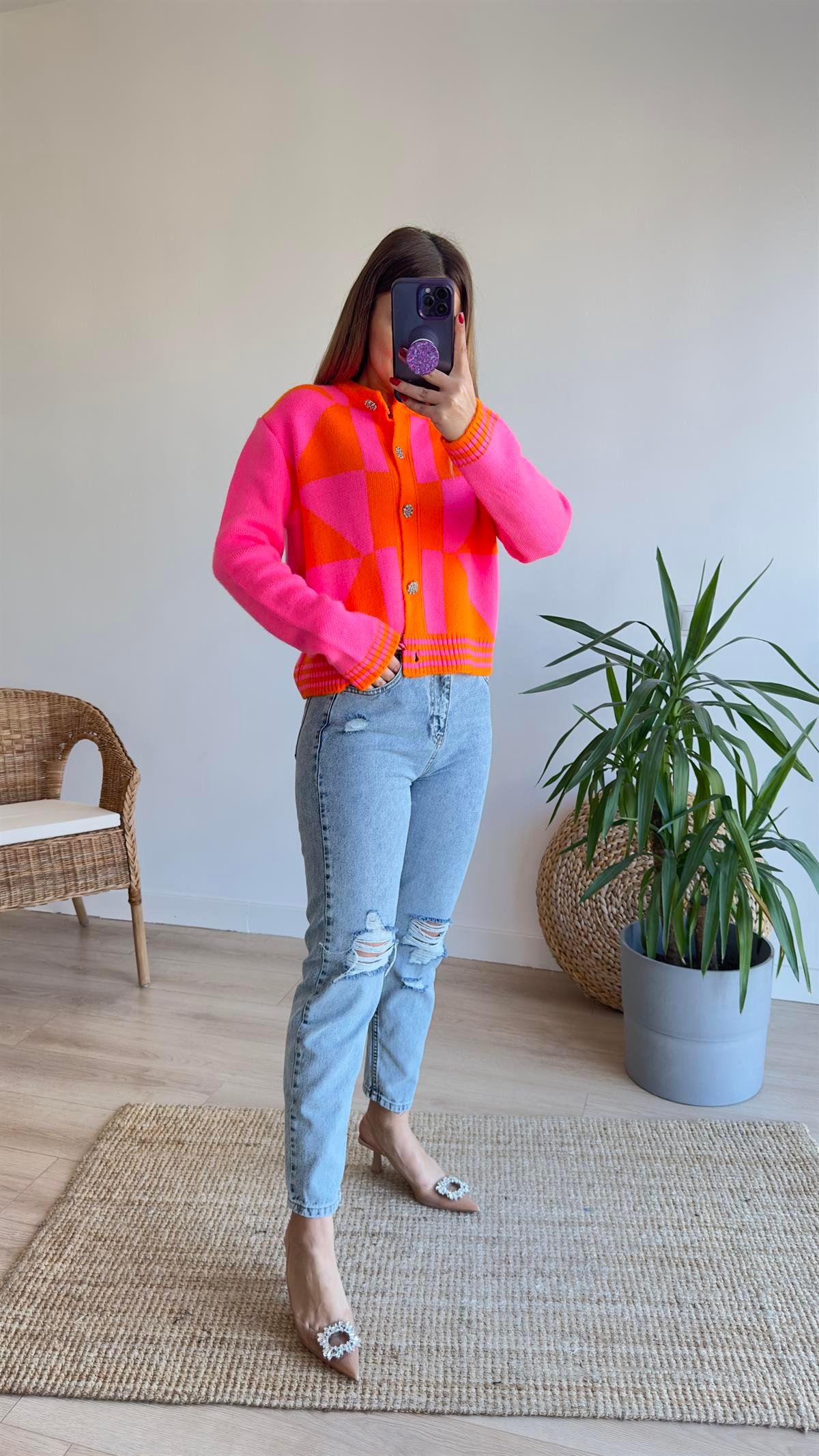 Yırtıklı Buz Mavi Jean