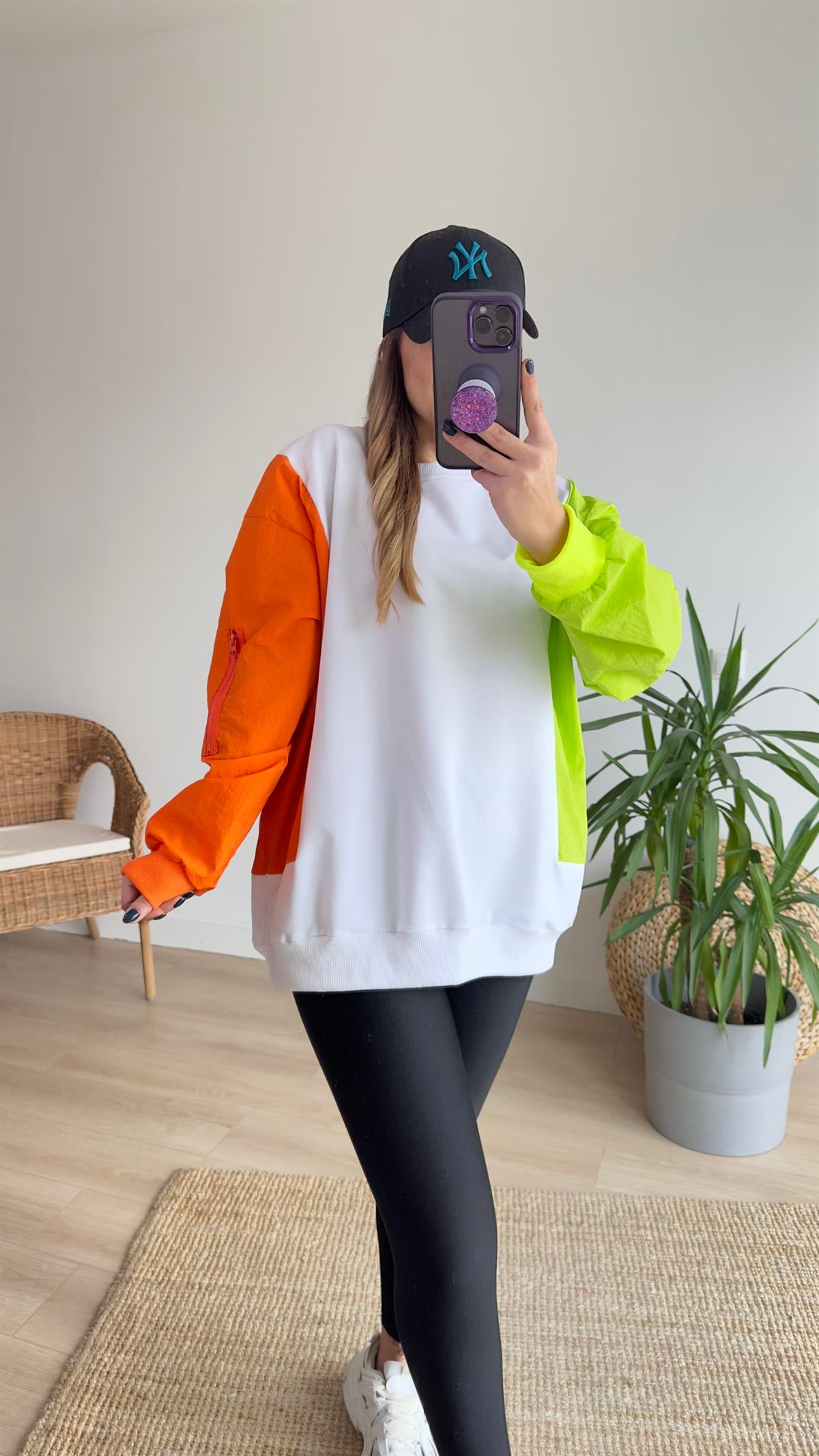 Marka Model Yeşil Paraşüt Garni Sweat