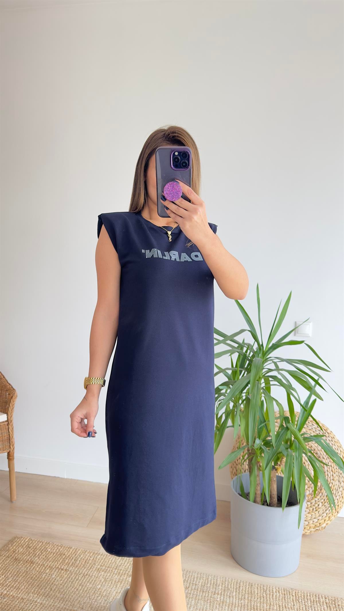 Darlin Vatkalı Basic Elbise 