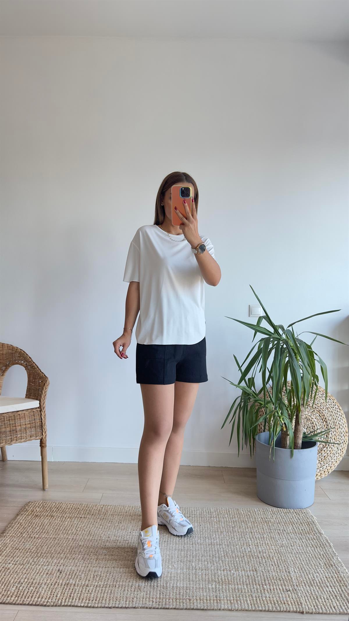 Beyaz Oys Lazer Kesim Tshirt