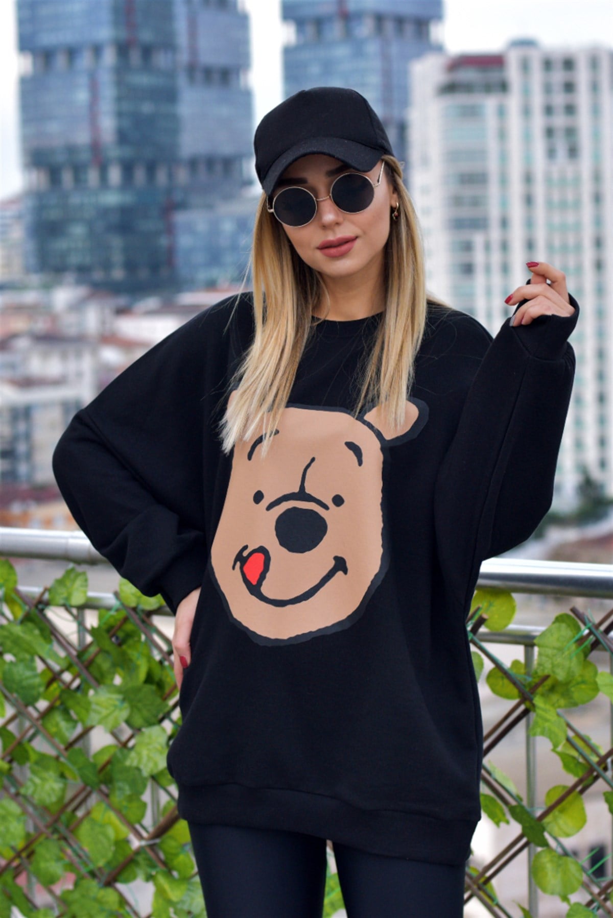 Ayıcık Baskı Sweatshirt