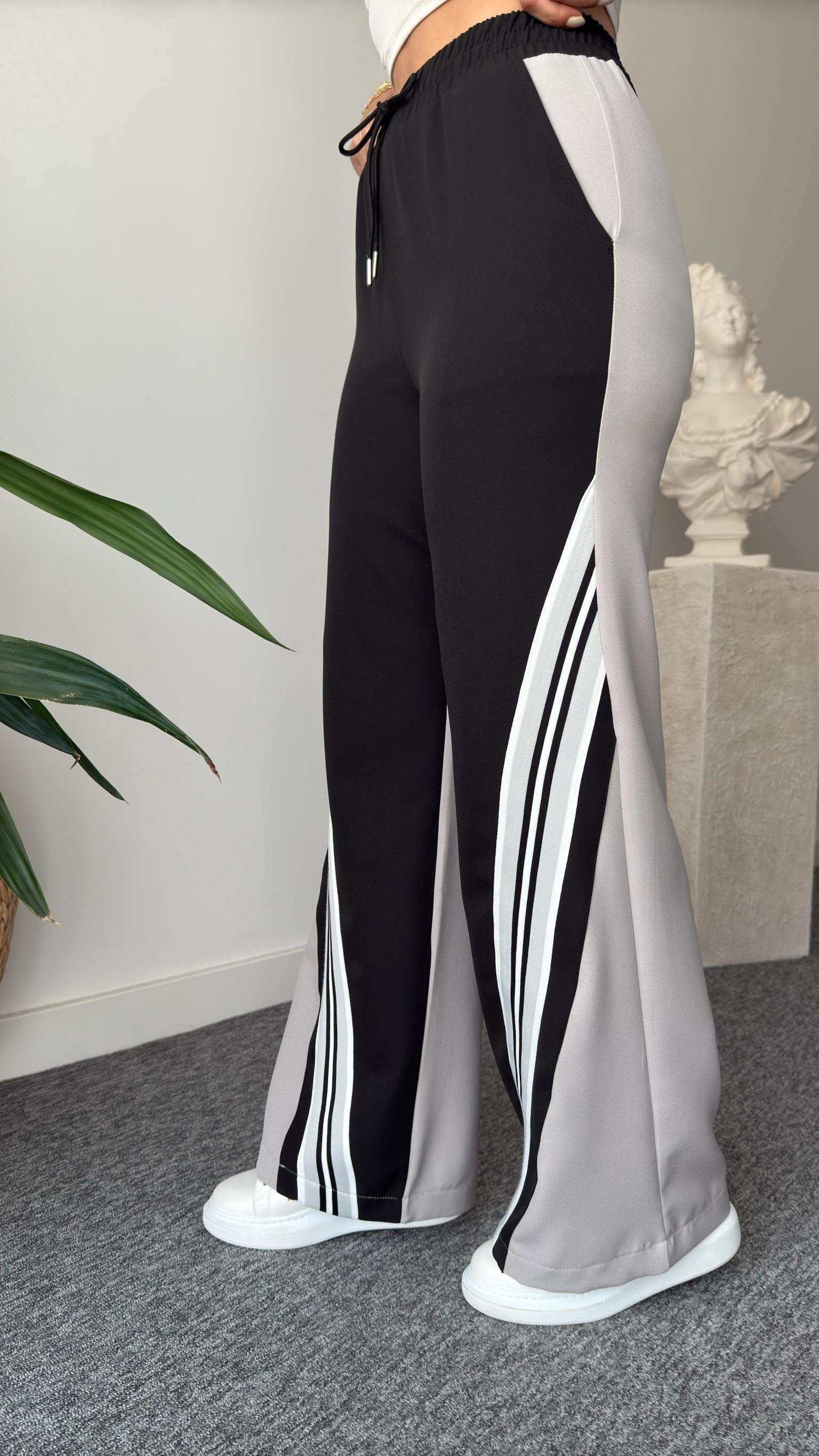 Şeritli Pantolon Blazer Ceket Takım