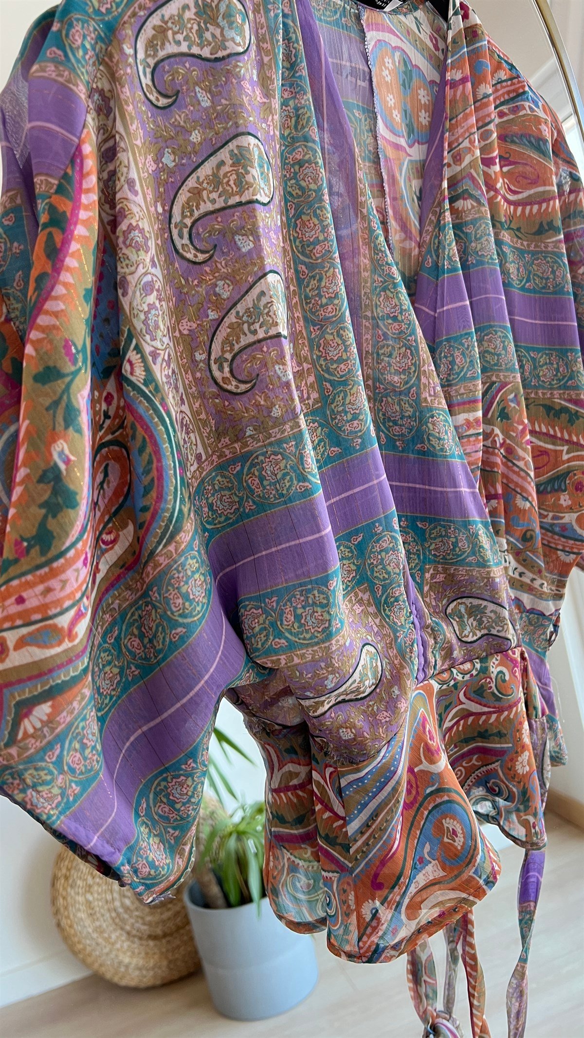 Şal Desen Marka Model Şifon Bluz 