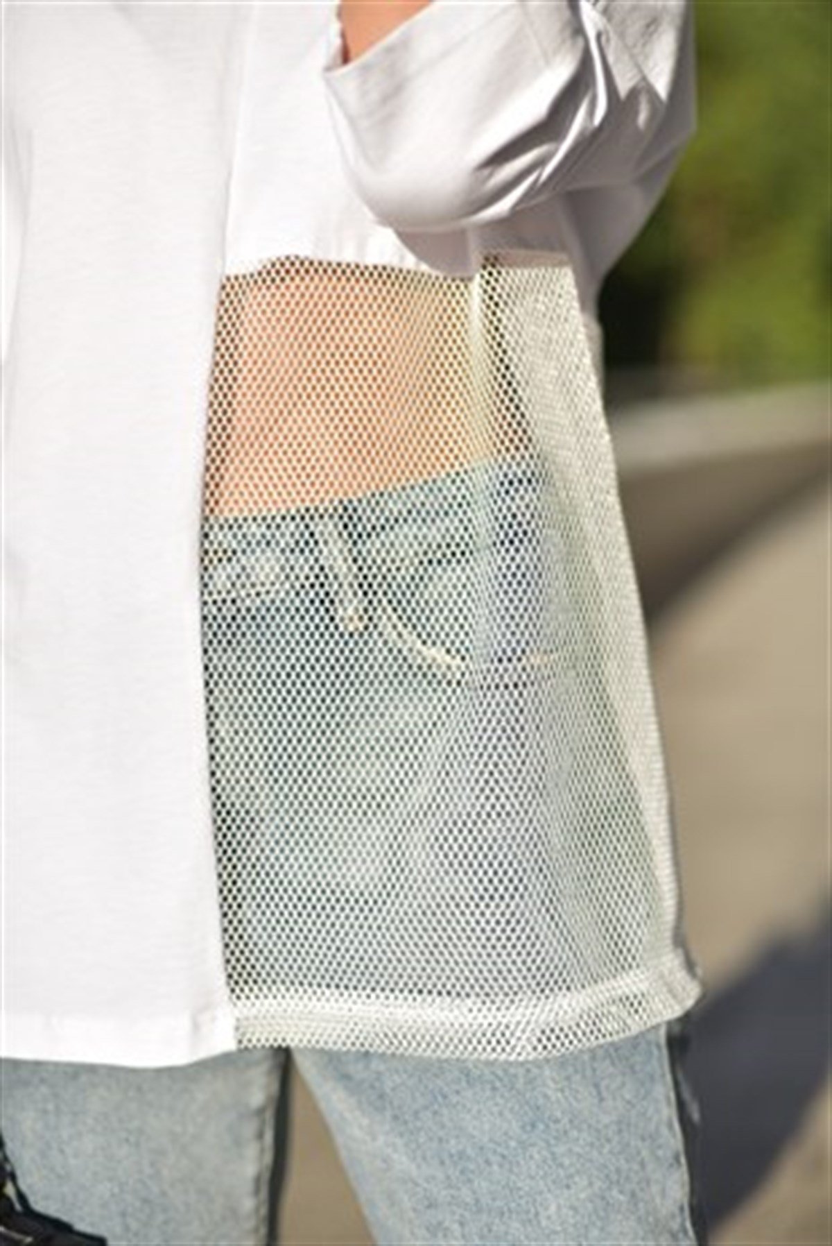 File Detaylı Tshirt