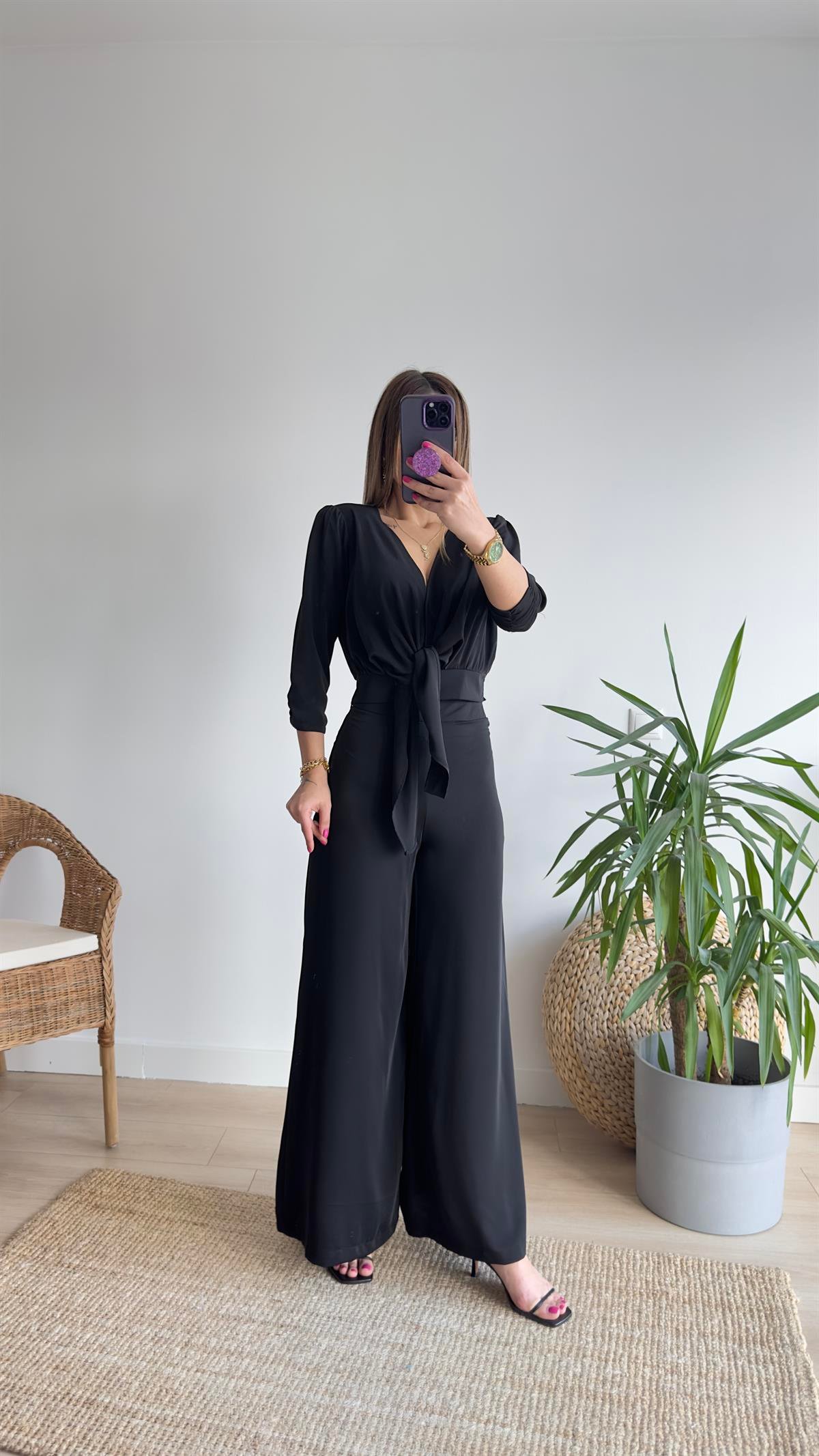 Roma Saten Bluz Pantolon Takım