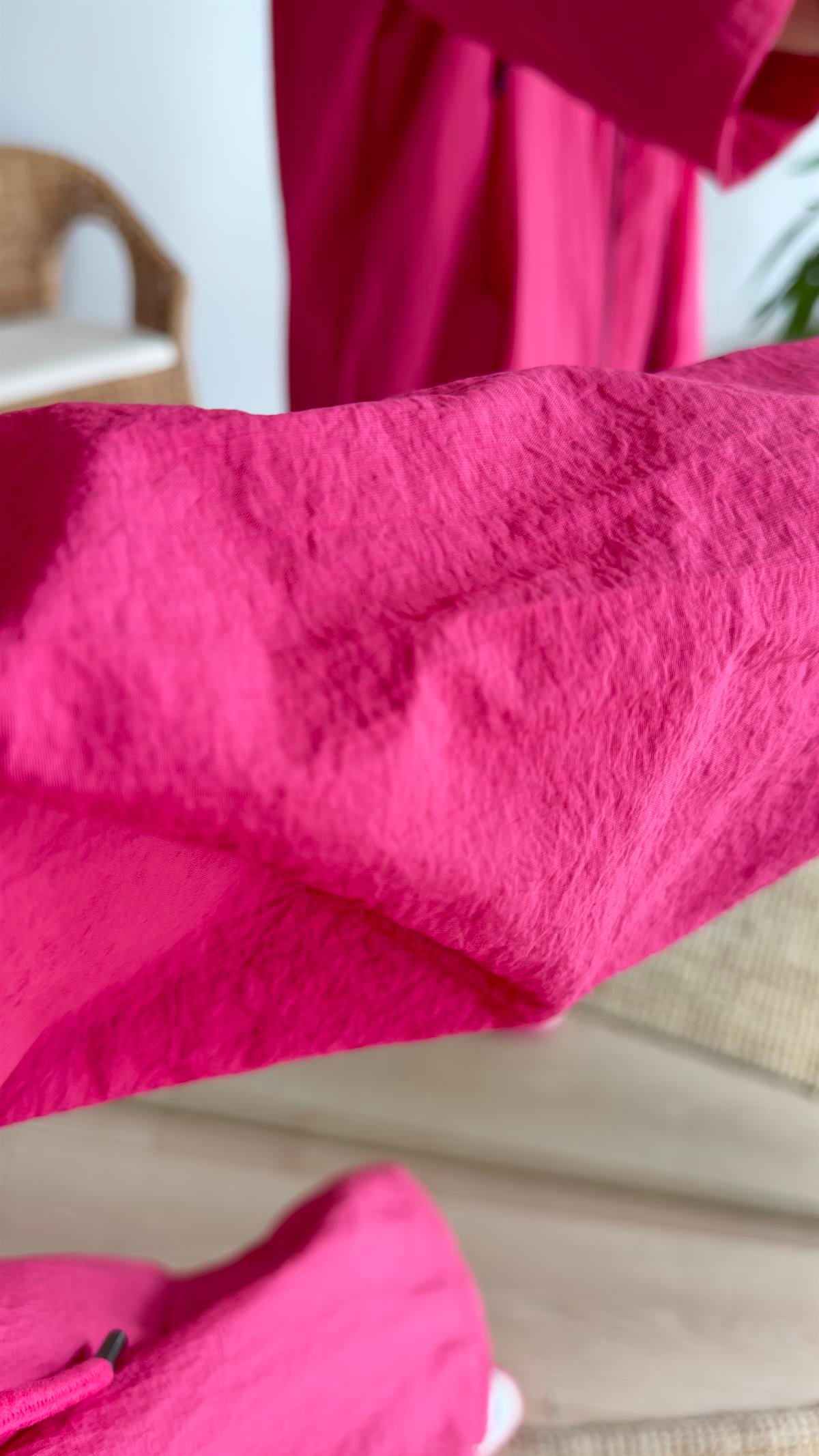 Madis Oversize Pembe Yağmurluk 