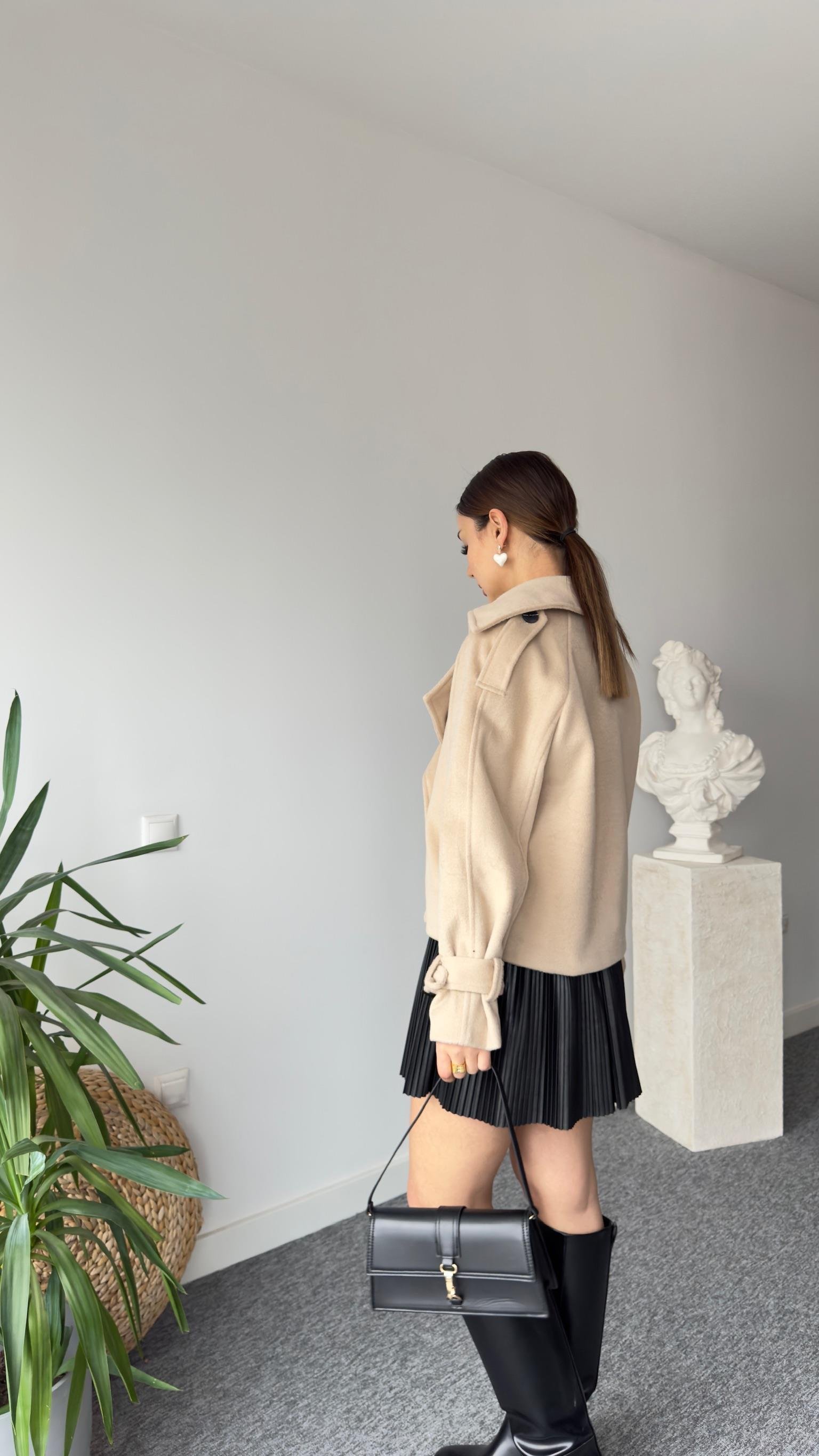 Massi Model Bej Kaşe Mont