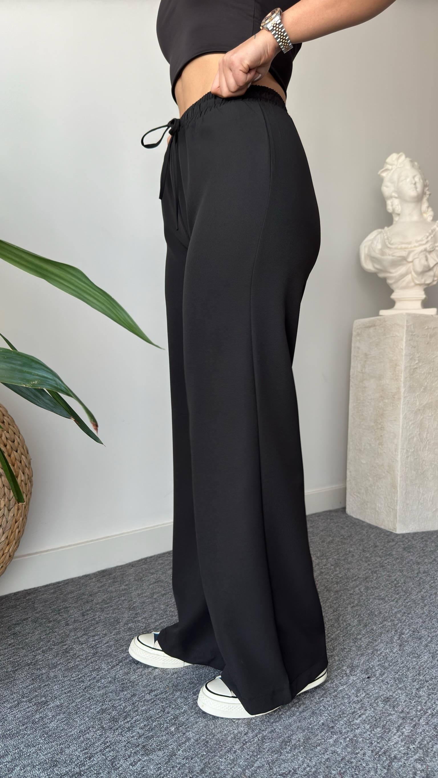 Siyah Beli Stoperli Double Takım