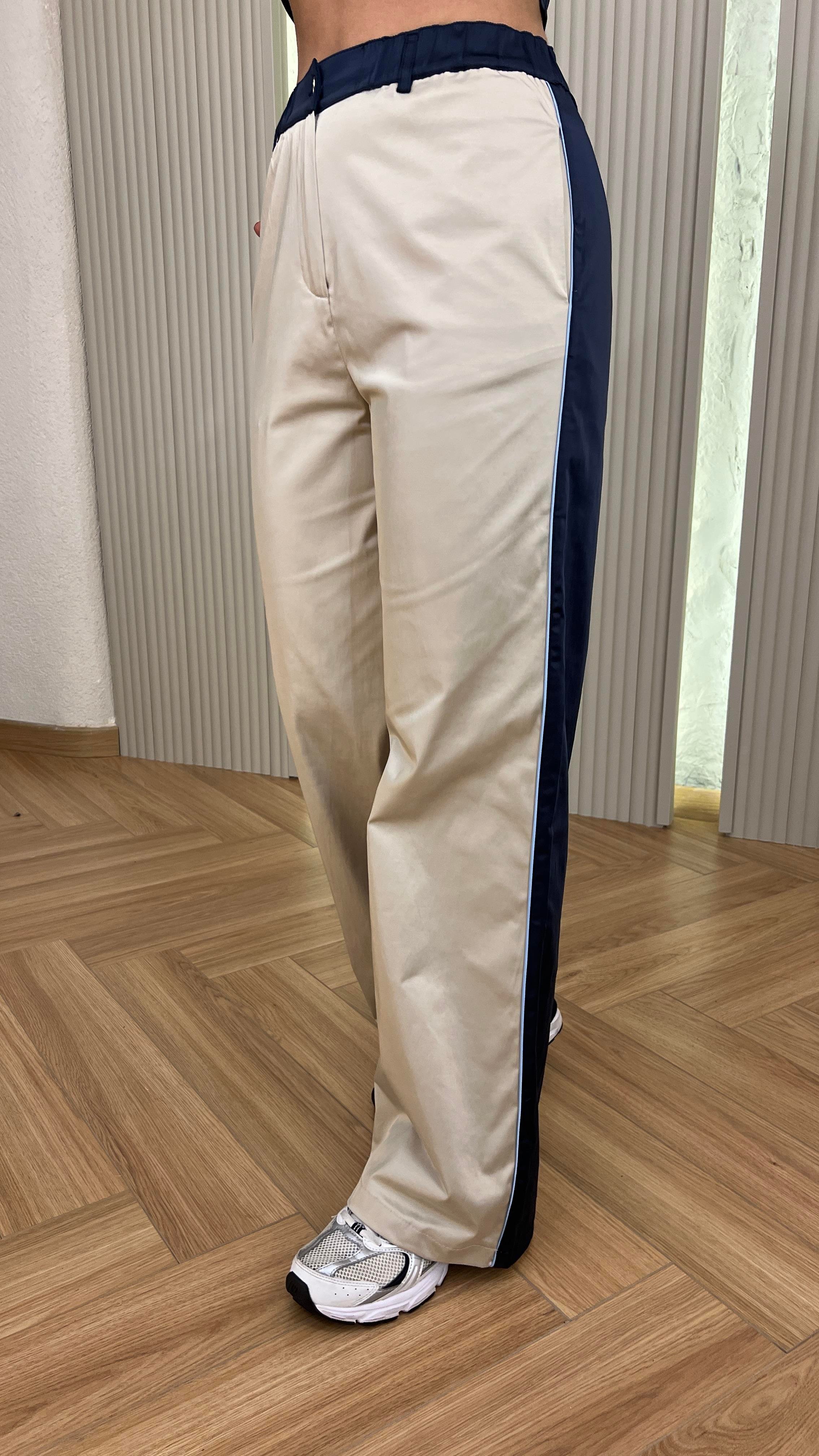 Tio Tok Saten Çift Renk Premium Pantolon