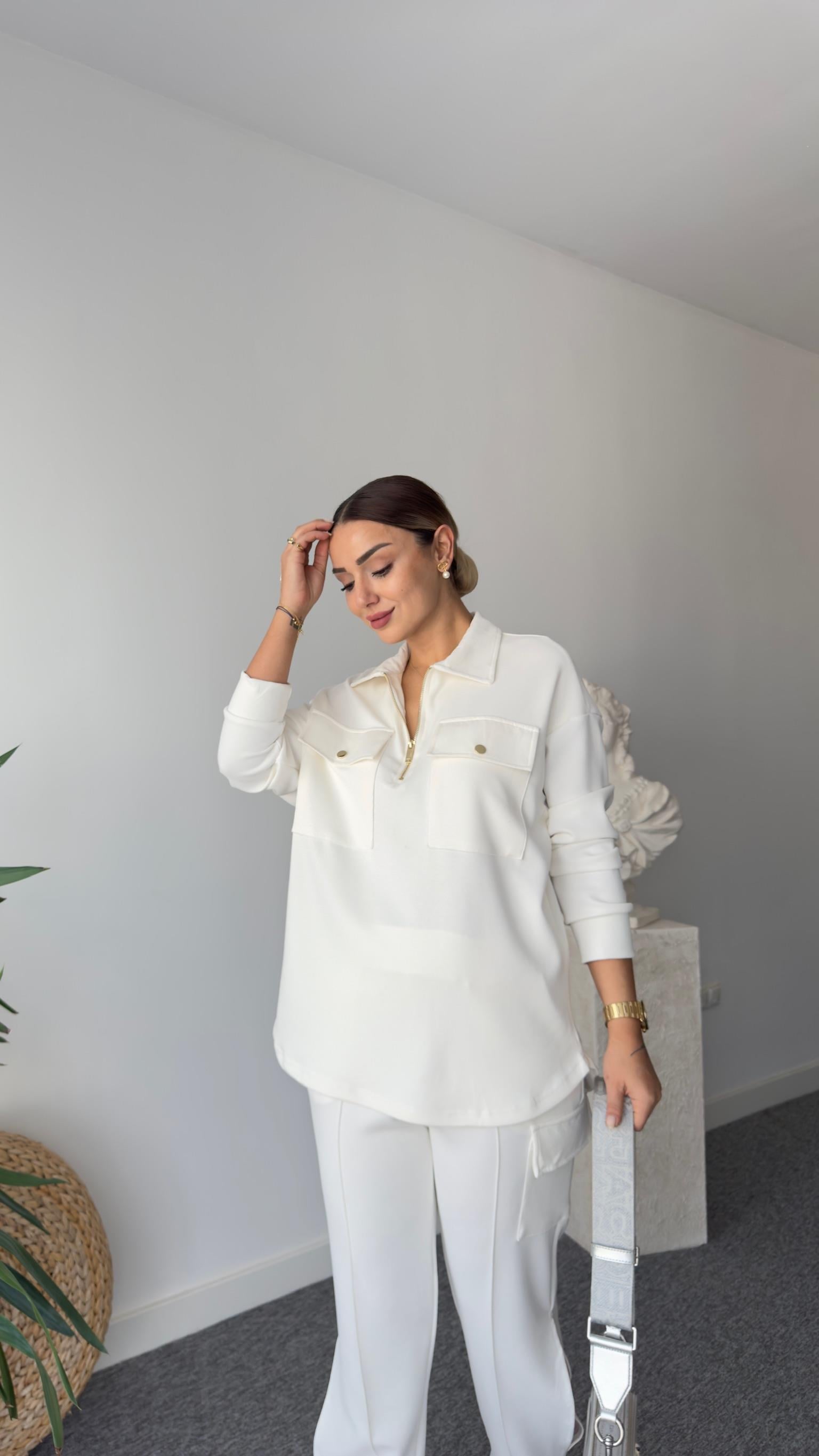 Viba Ntwrk Model Modal Beyaz Eşofman Takımı