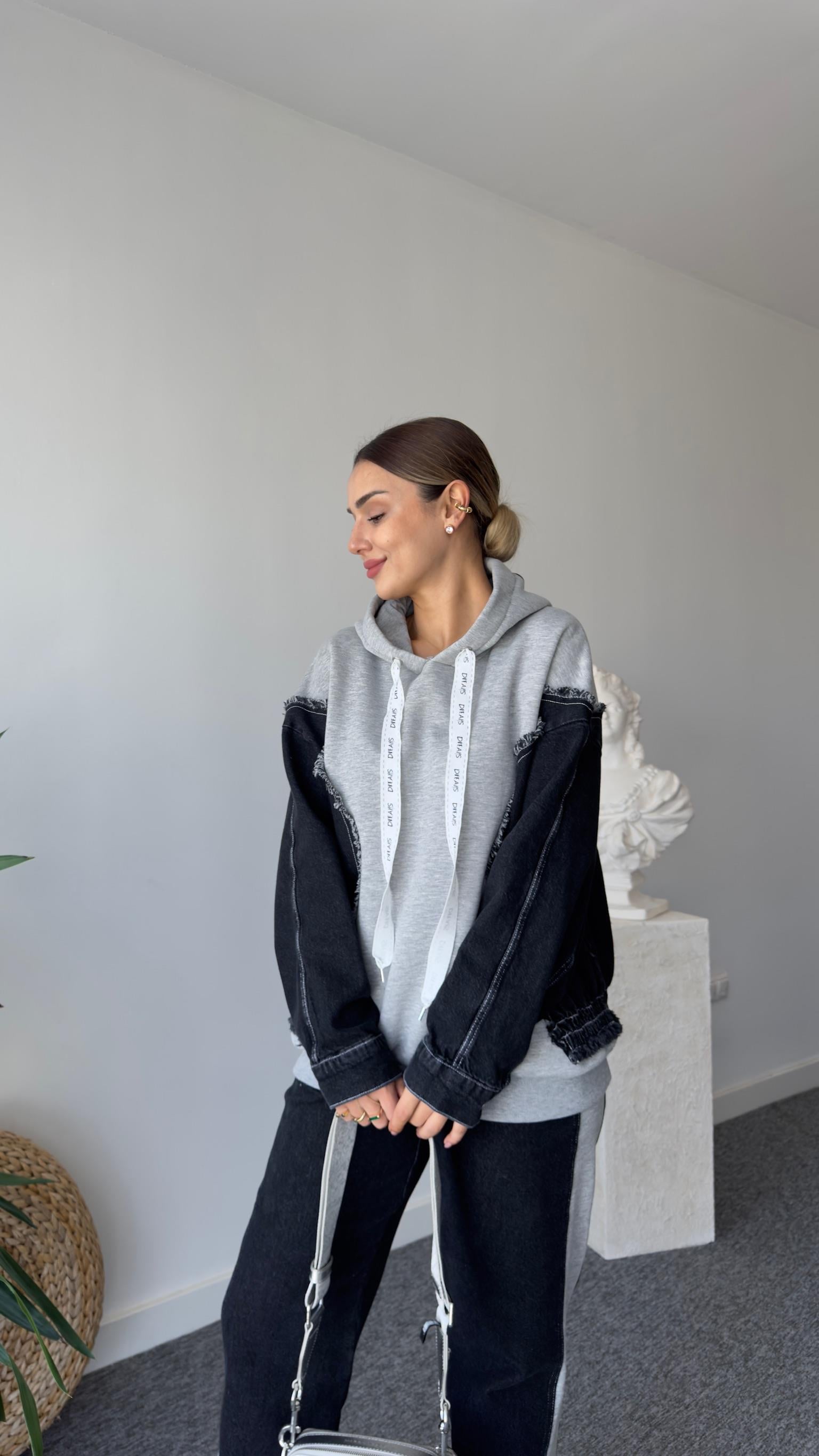 Hector Kot Garnili Kapüşonlu Sweatshirt
