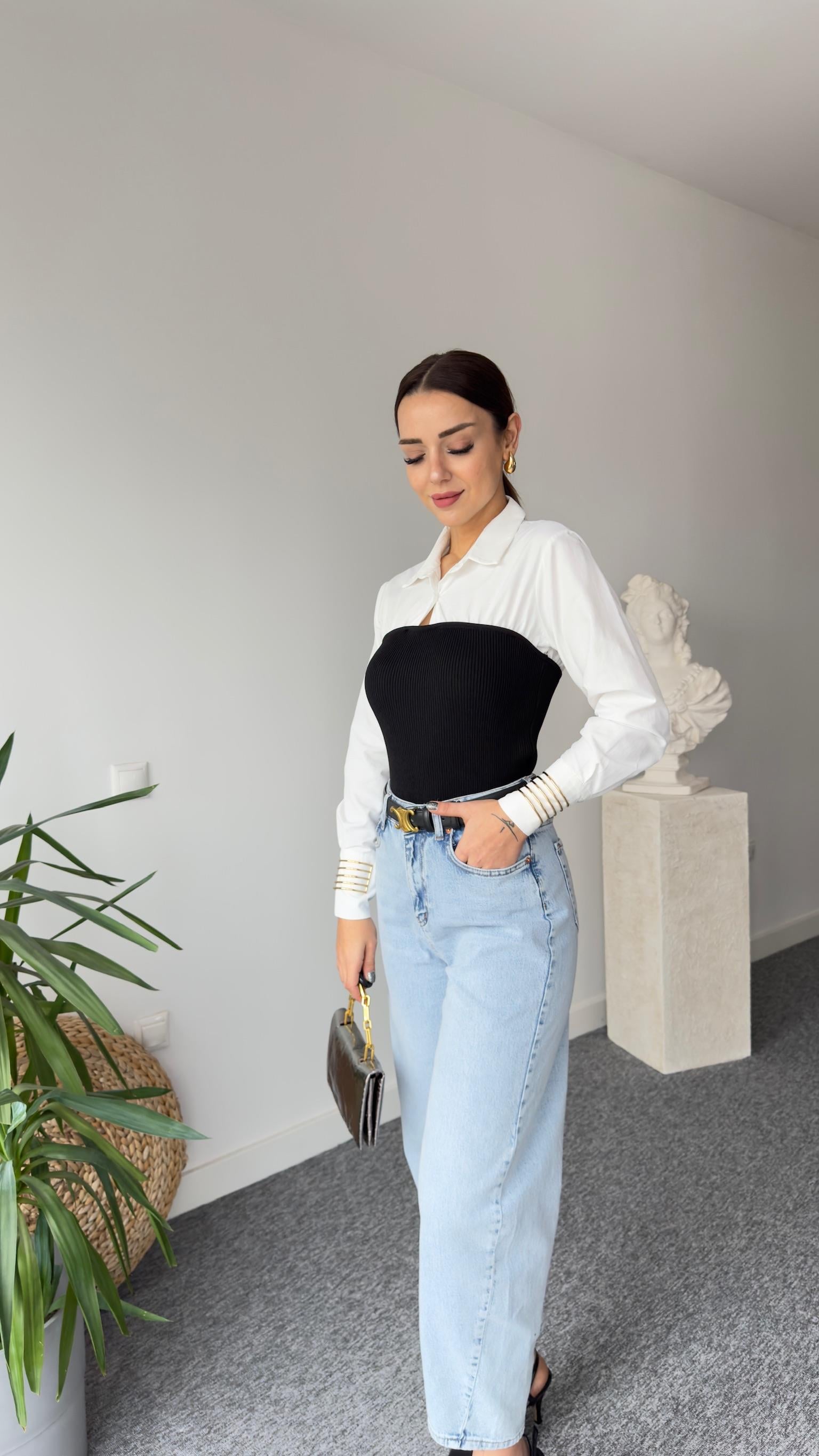 Riz Marka Model Gömlekli Triko