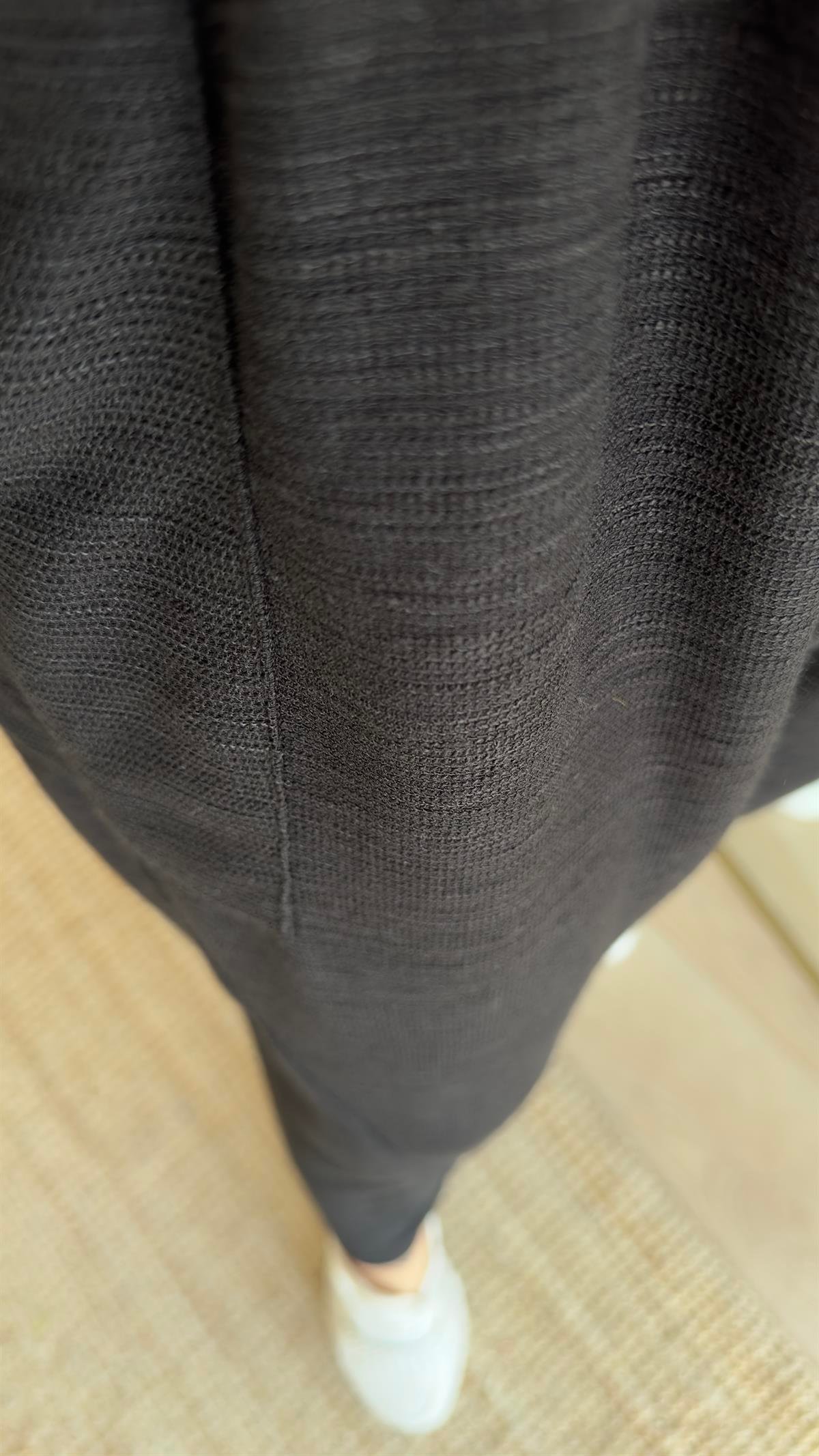Yandan Cepli Siyah Şalvar Pantolon