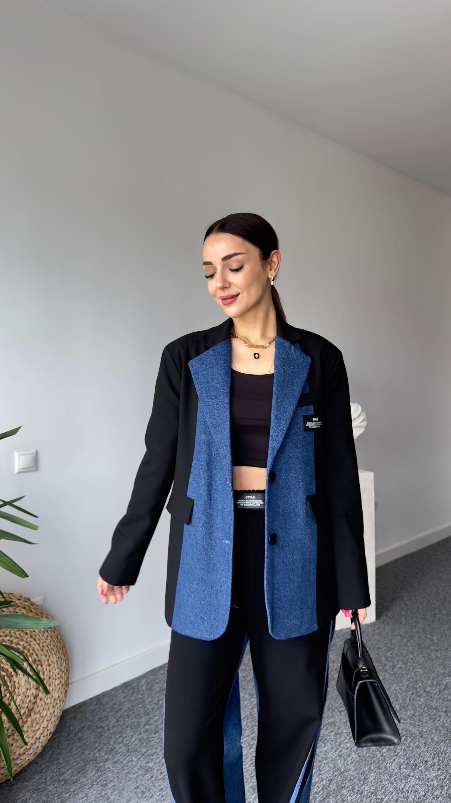 Emmy Kot Detaylı Tasarım Blazer Ceket