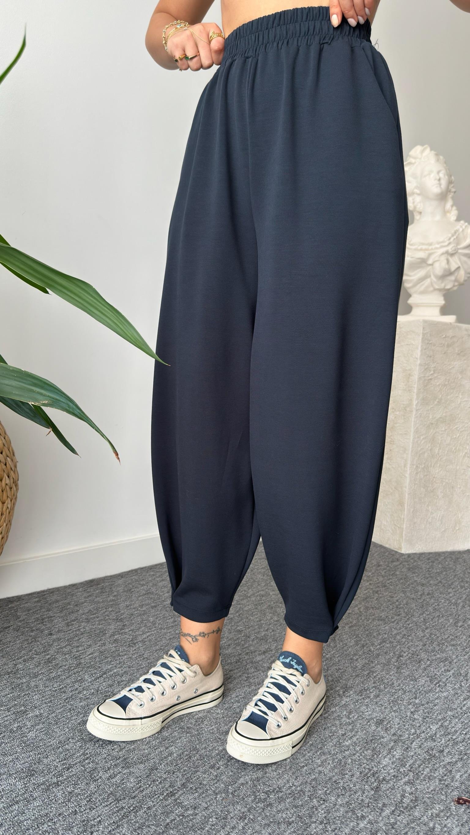 Premium Modal Füme Şalvar Pantolon Takım