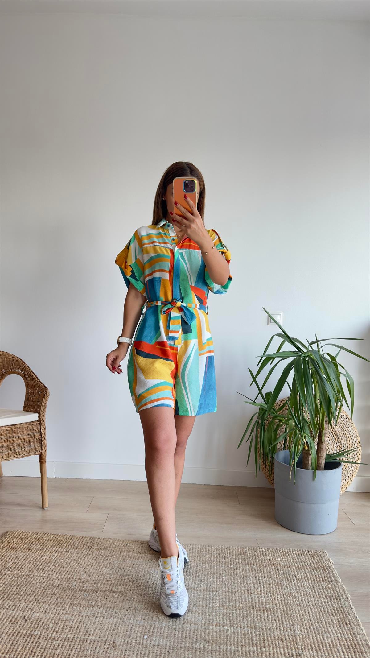 Marka Model Lilyum Renkli Şort Tulum