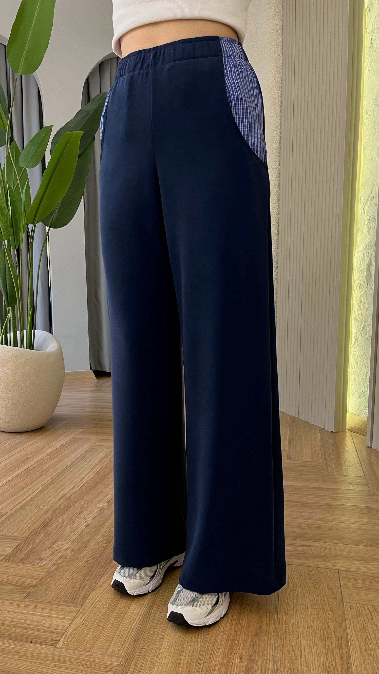 Lacivert Slage Premium Gömlek Pantolon Takım