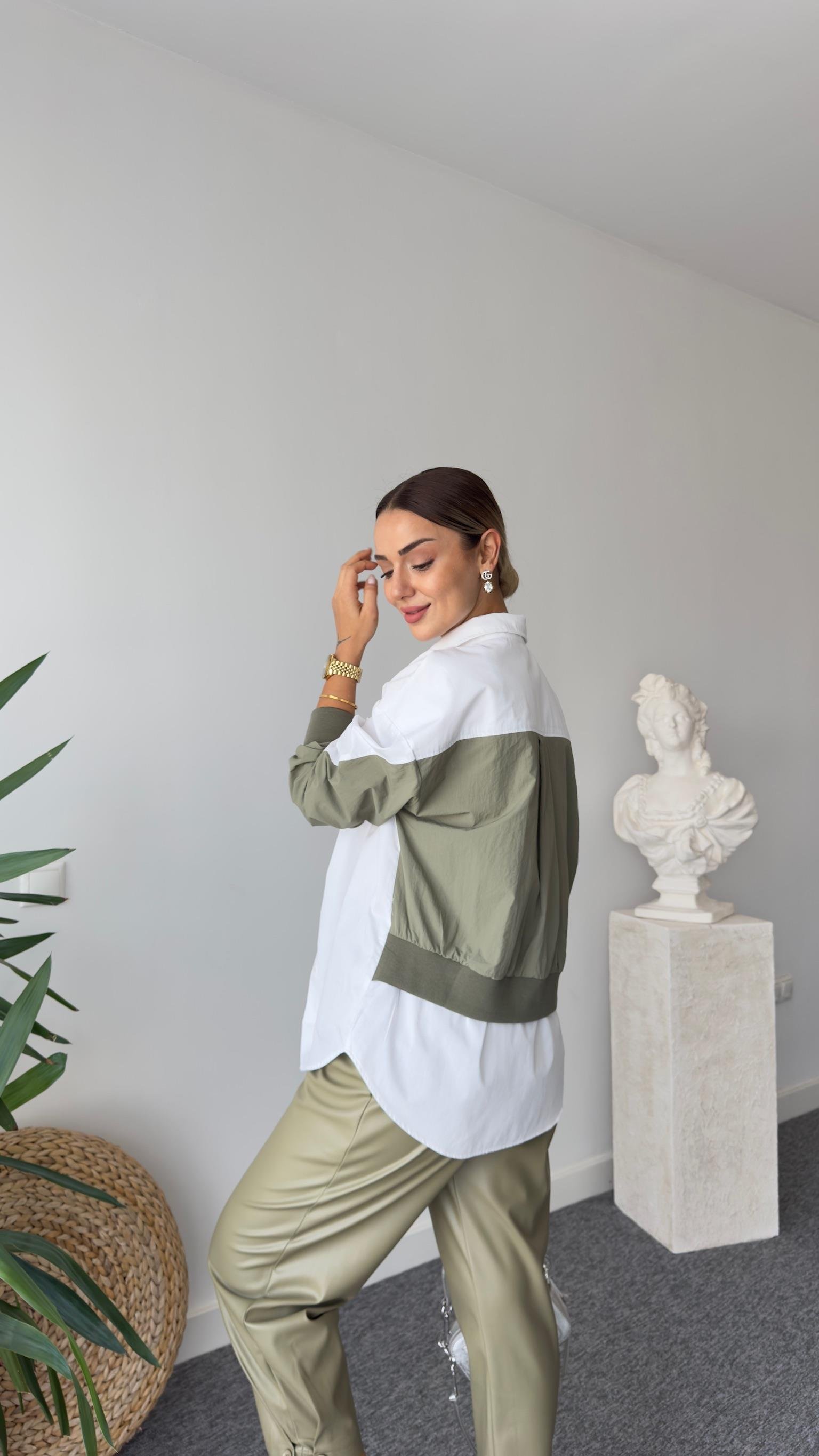 Tws Model Sırt Haki Paraşütlü Gömlek