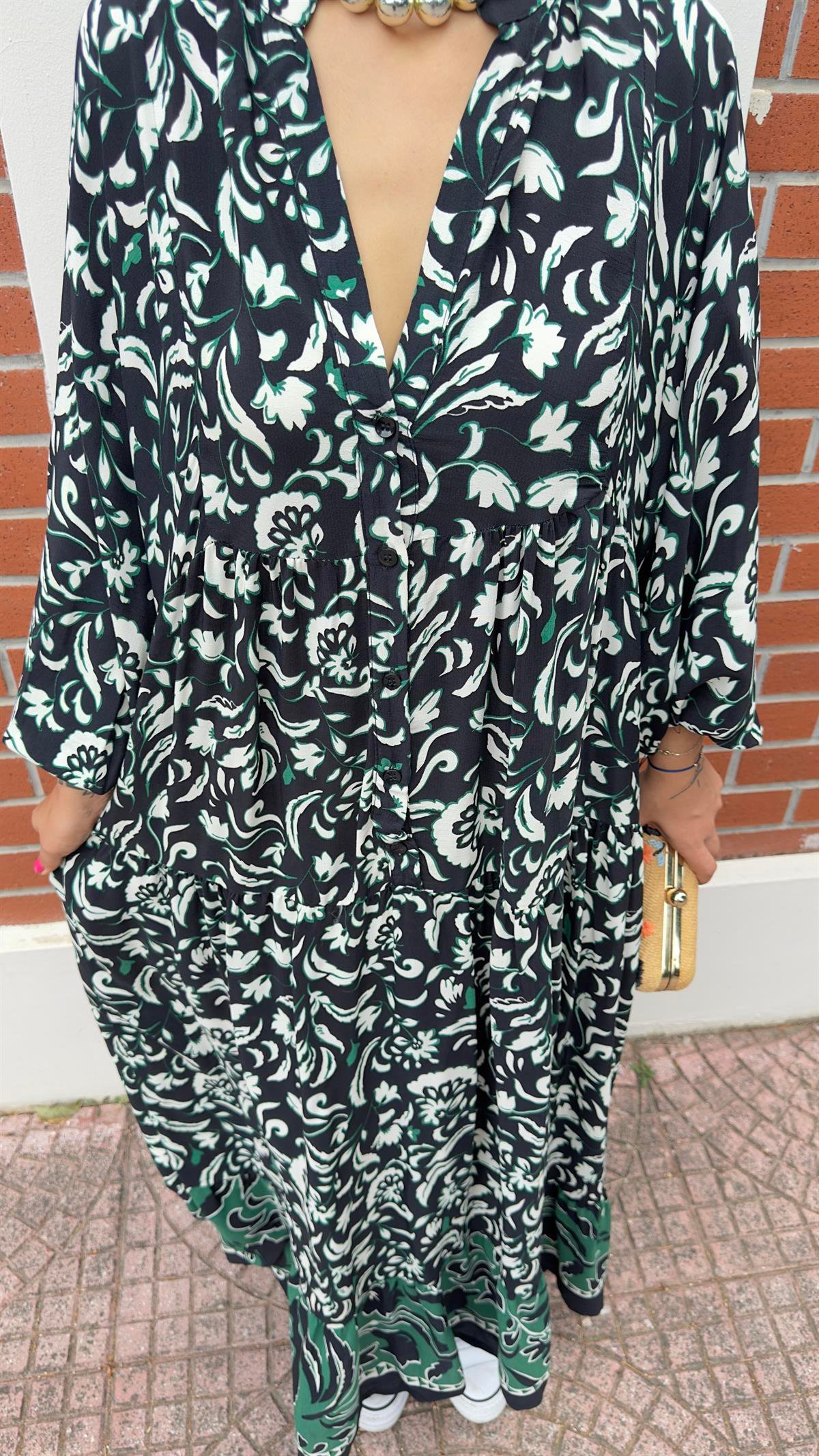 Clia Zra Desen Maxi Elbise