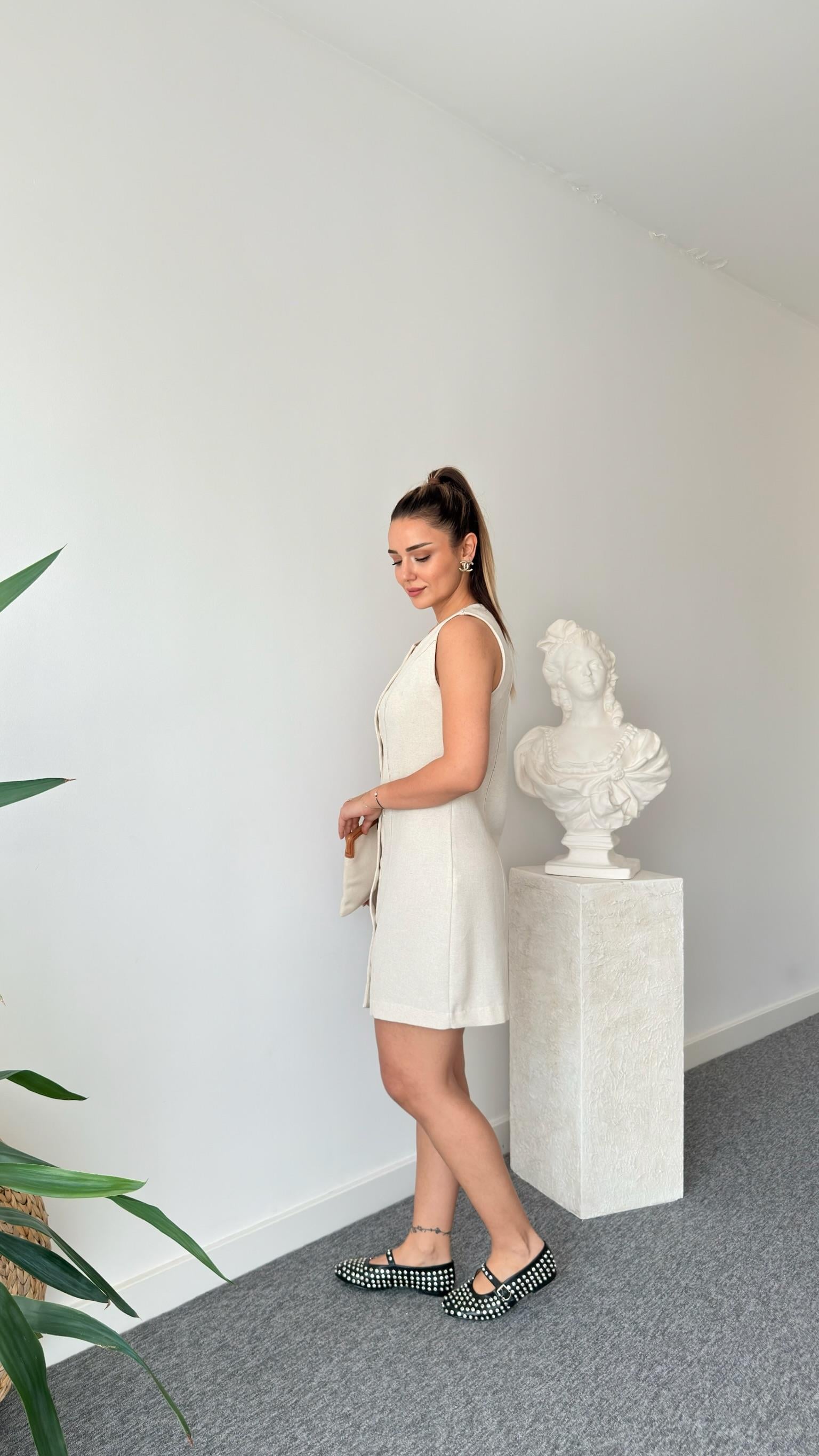 Lerta Zra Model Keten Elbise