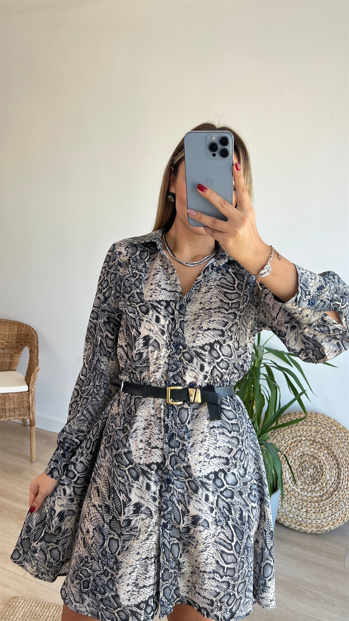 Zara Model Beli Büzgülü Leopar Desen Elbise 