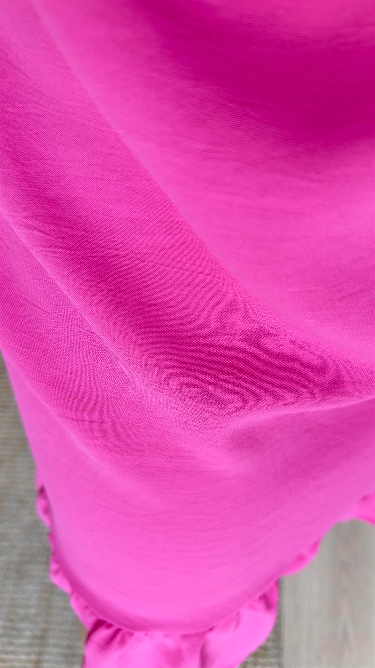 Vita V Yaka Kolsuz Pembe Basic Elbise 