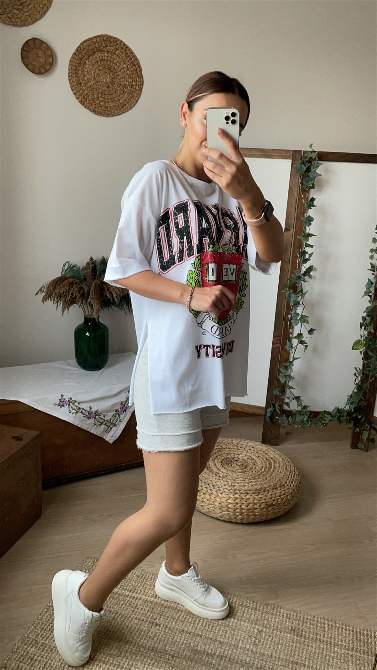 Beyaz Harvard Tshirt