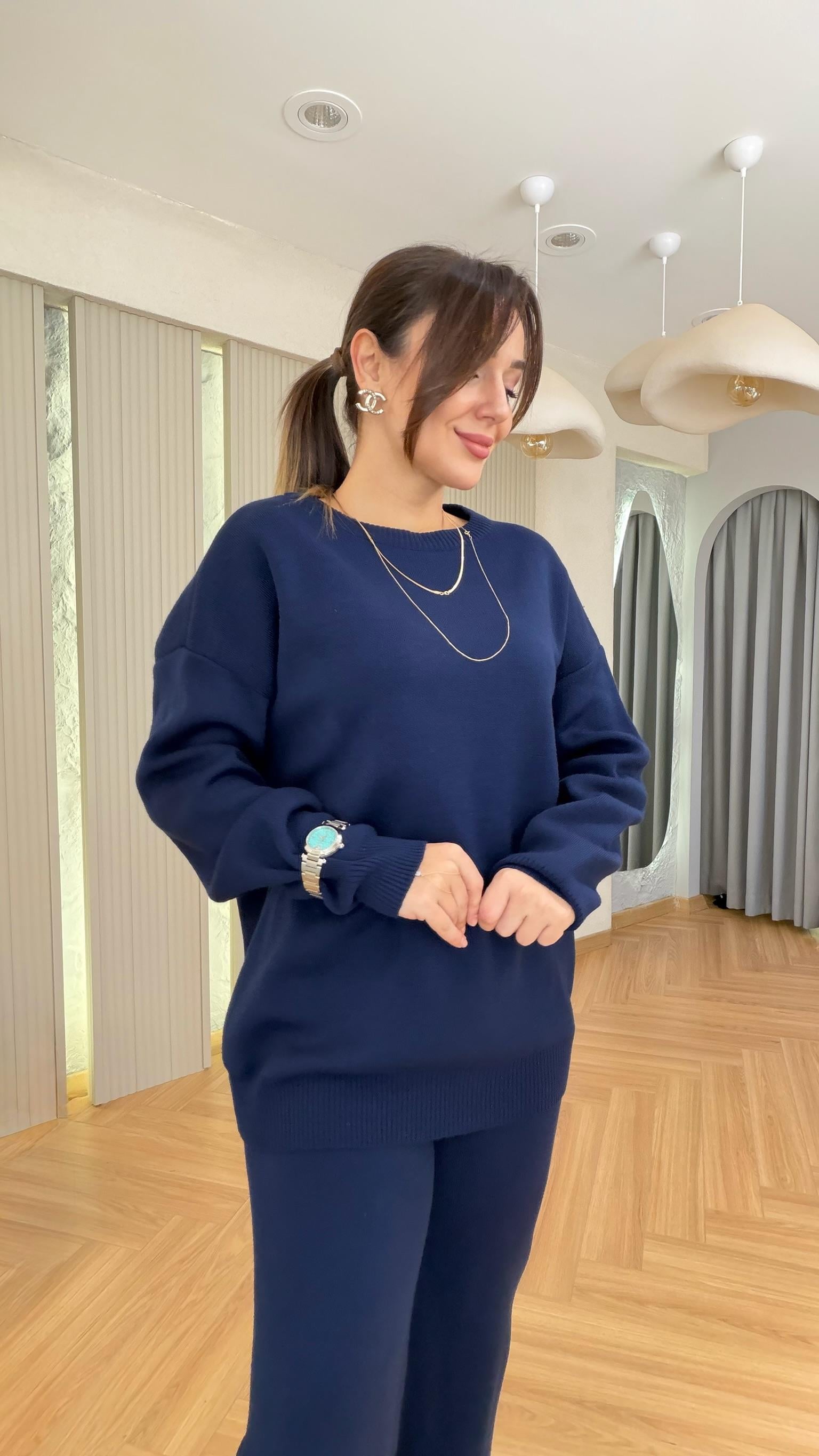 Lacivert Riaba Triko Takım
