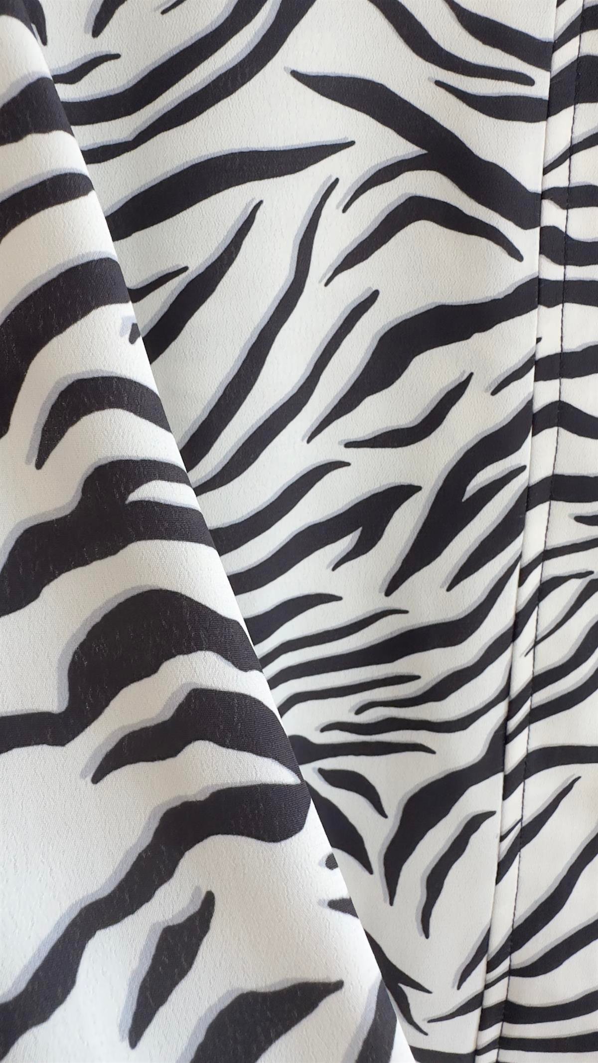 Reto Yaka Taşlı Zebra Desen Ceket