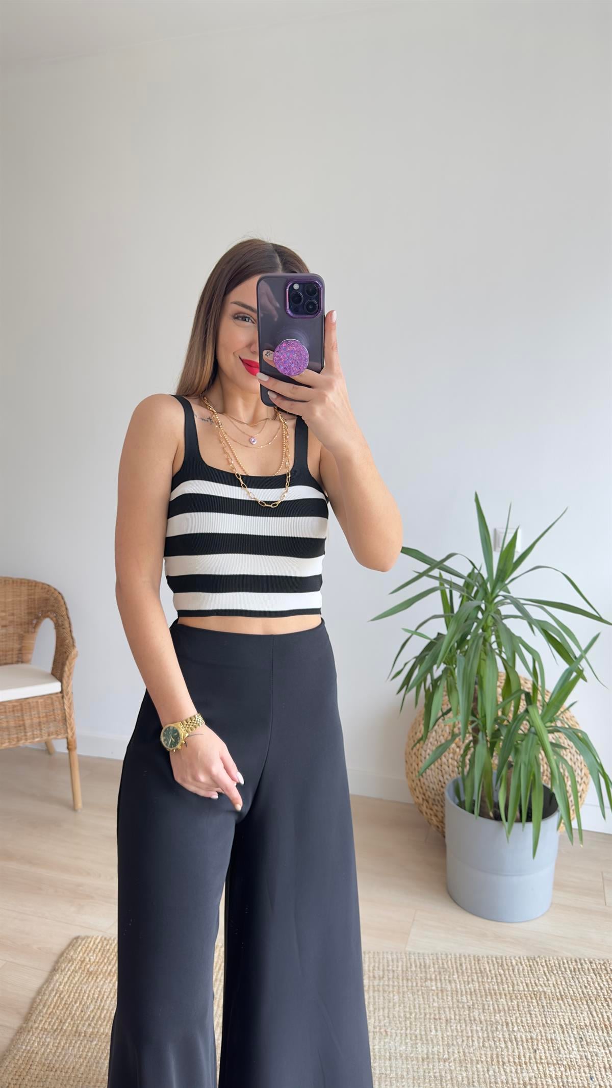 Çizgili Triko Atlet